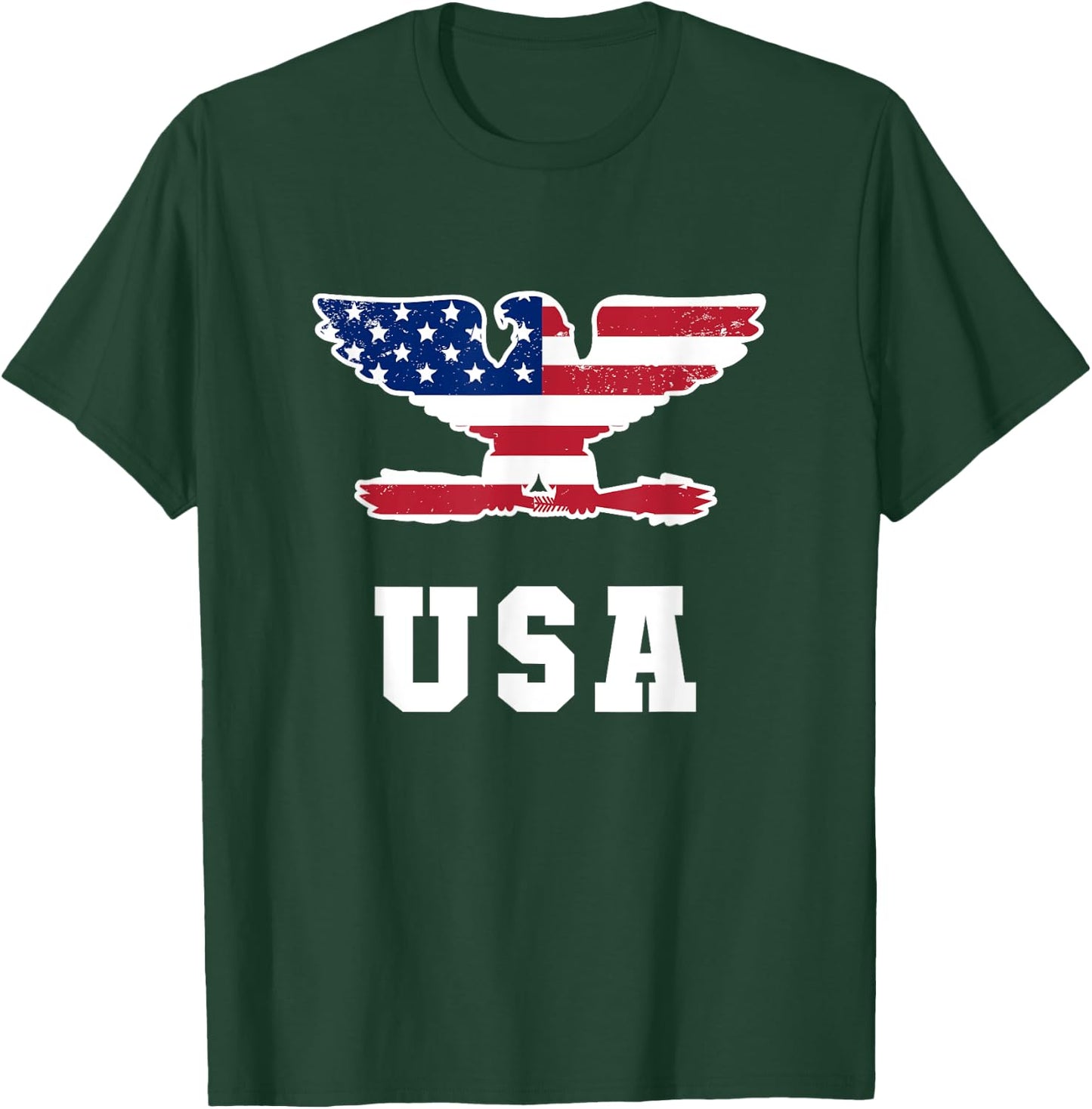 Patriotic USA Colonel Eagle American Flag For Patriots Men T-Shirt - T-Shirt | Forest