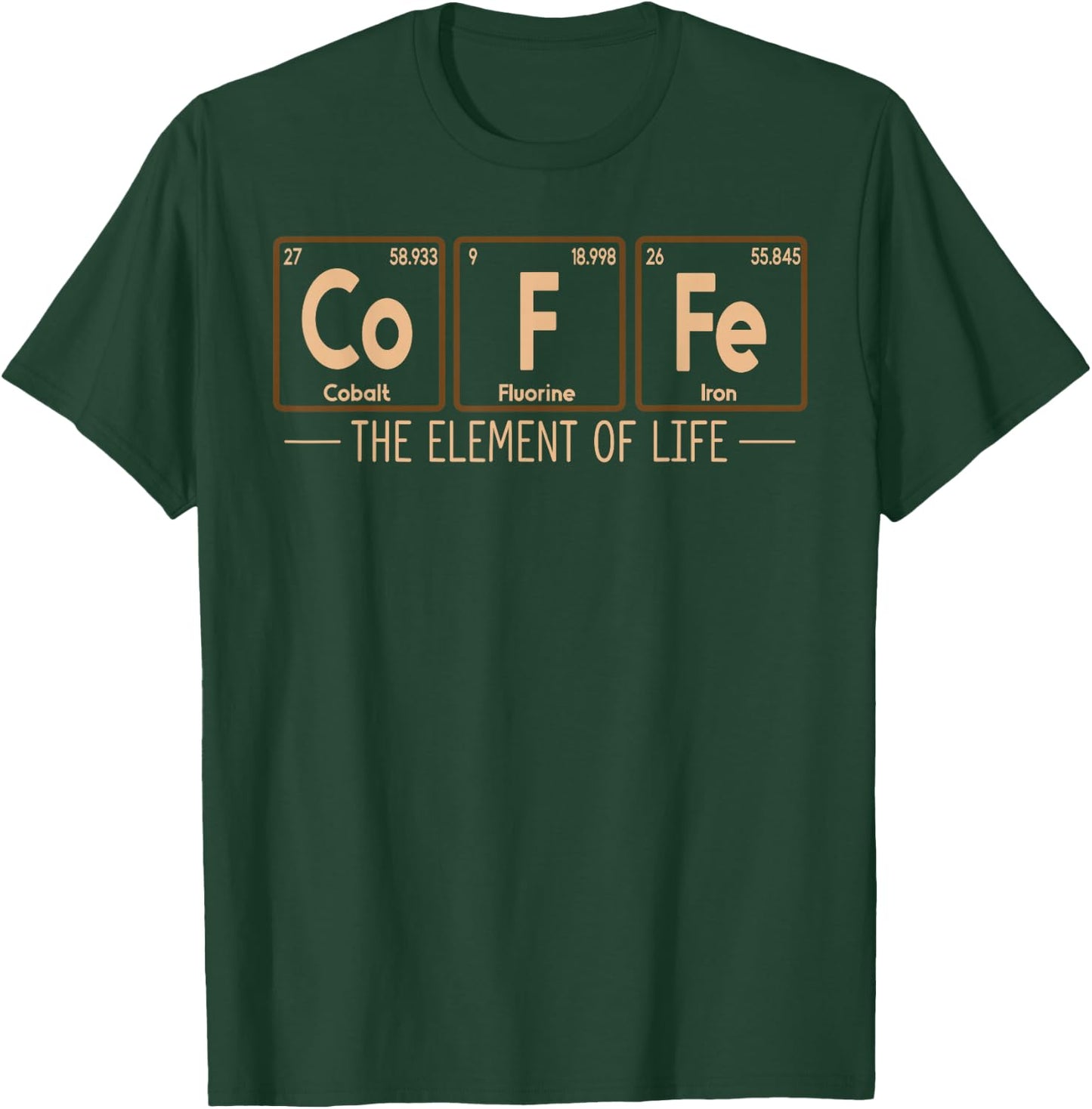 Coffee Periodic Table Of Element Caffeine Coffee Lover T-Shirt - T-Shirt | Forest