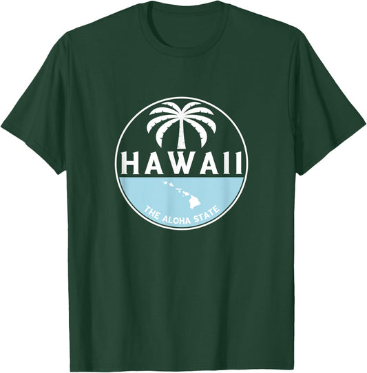 Hawaii The Aloha State - Aloha Hawaiian Palm Tree Ohana !! T-Shirt - T-Shirt | Forest