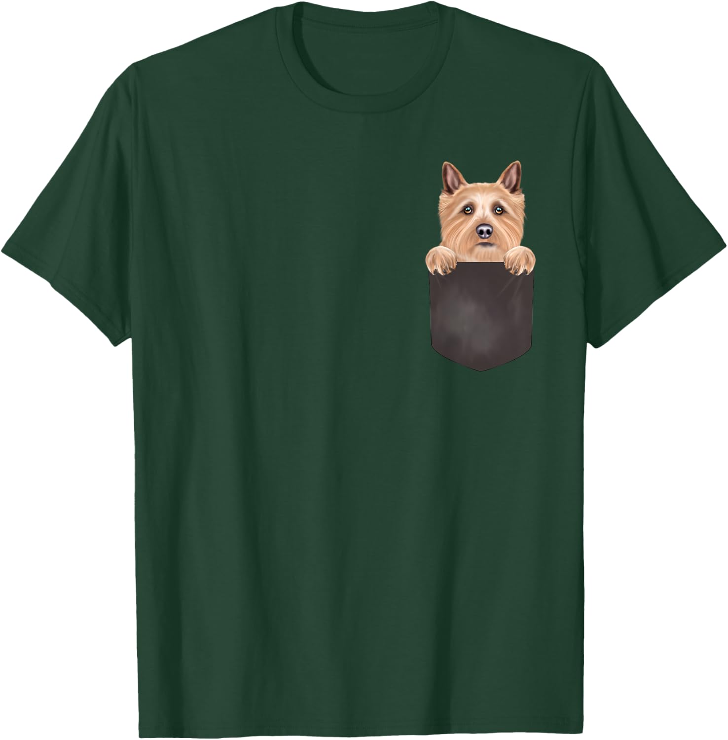 Dog In Pocket Funny Dog Lover Norwich Terrier T-Shirt - T-Shirt | Forest