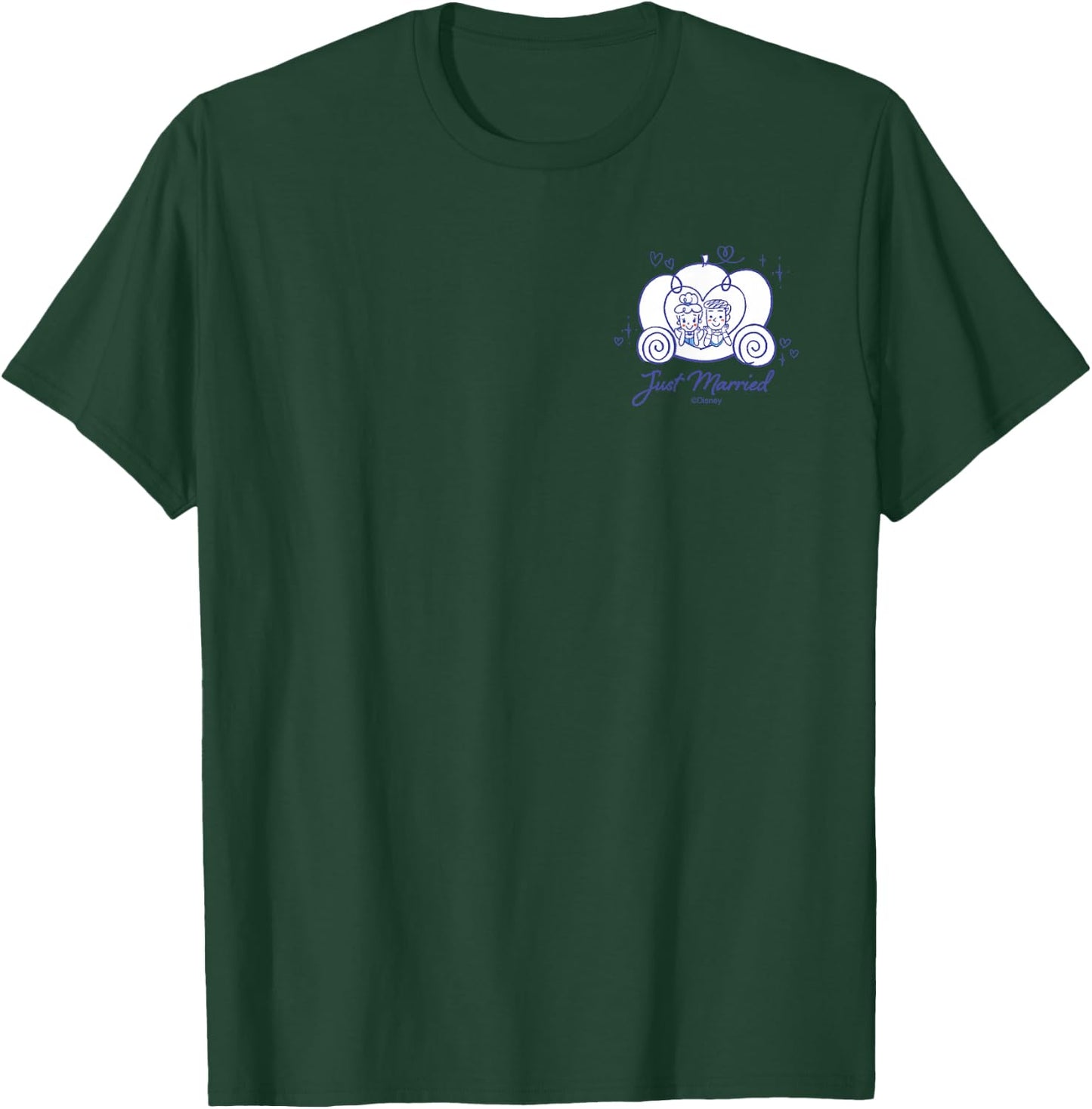 Disney Just Married Cinderella Prince Charming Honeymoon T-Shirt - T-Shirt | Forest