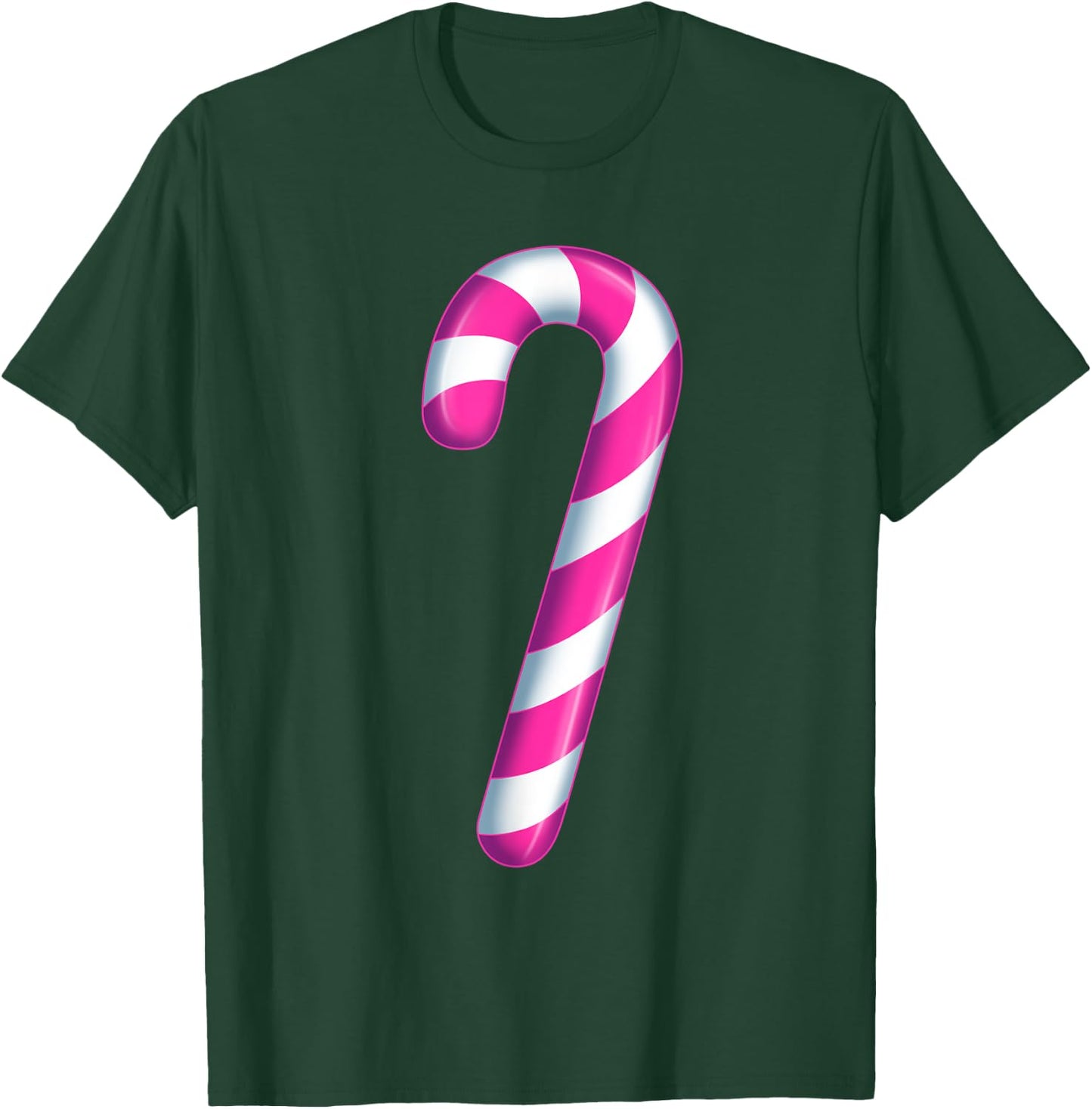 Pink and White Candy Cane Merry and Bright Women Costume T-Shirt - T-Shirt | Forest