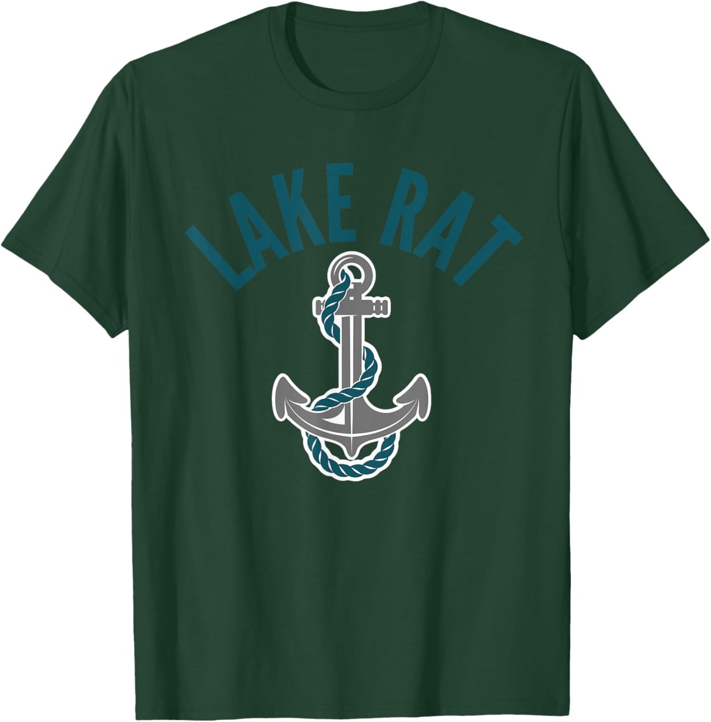 Lake Rat Anchor Lake Time Lake Life T-Shirt - T-Shirt | Forest