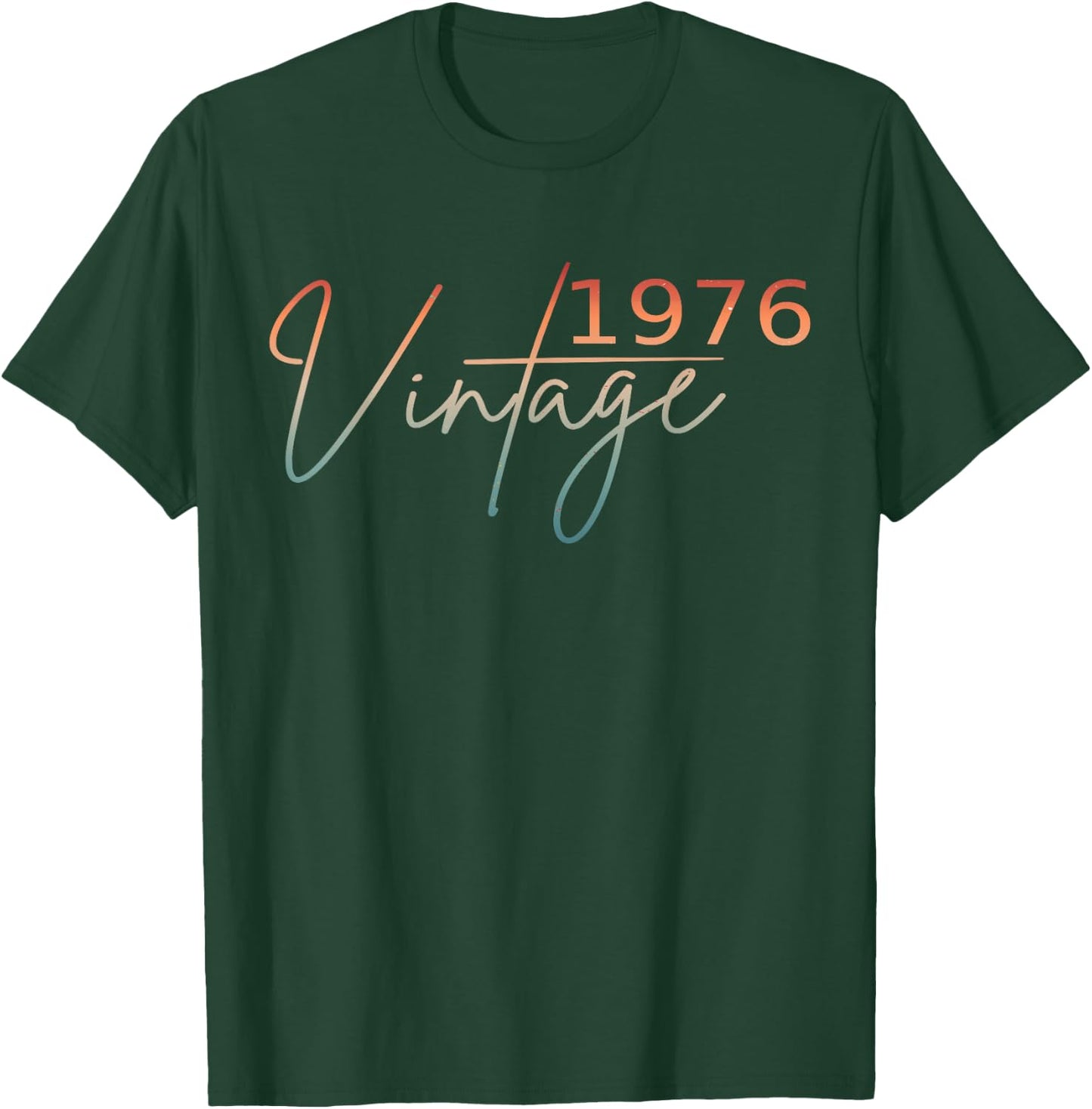 50th Birthday Vintage 1976 Retro 50 Year Old Born in 1976 T-Shirt - T-Shirt | Forest