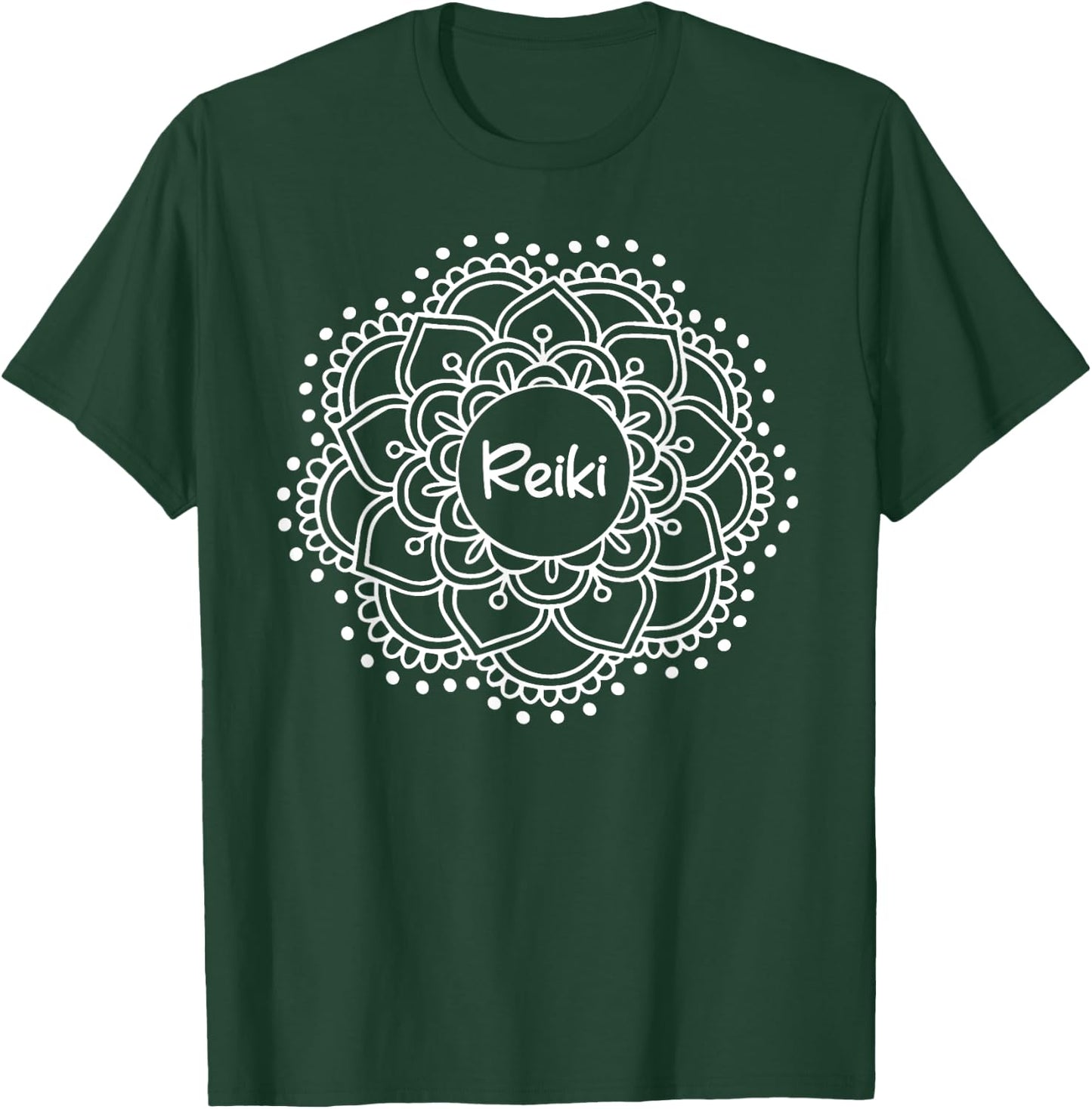 Reiki Mandala . Inspirational Yoga T-Shirt - T-Shirt | Forest