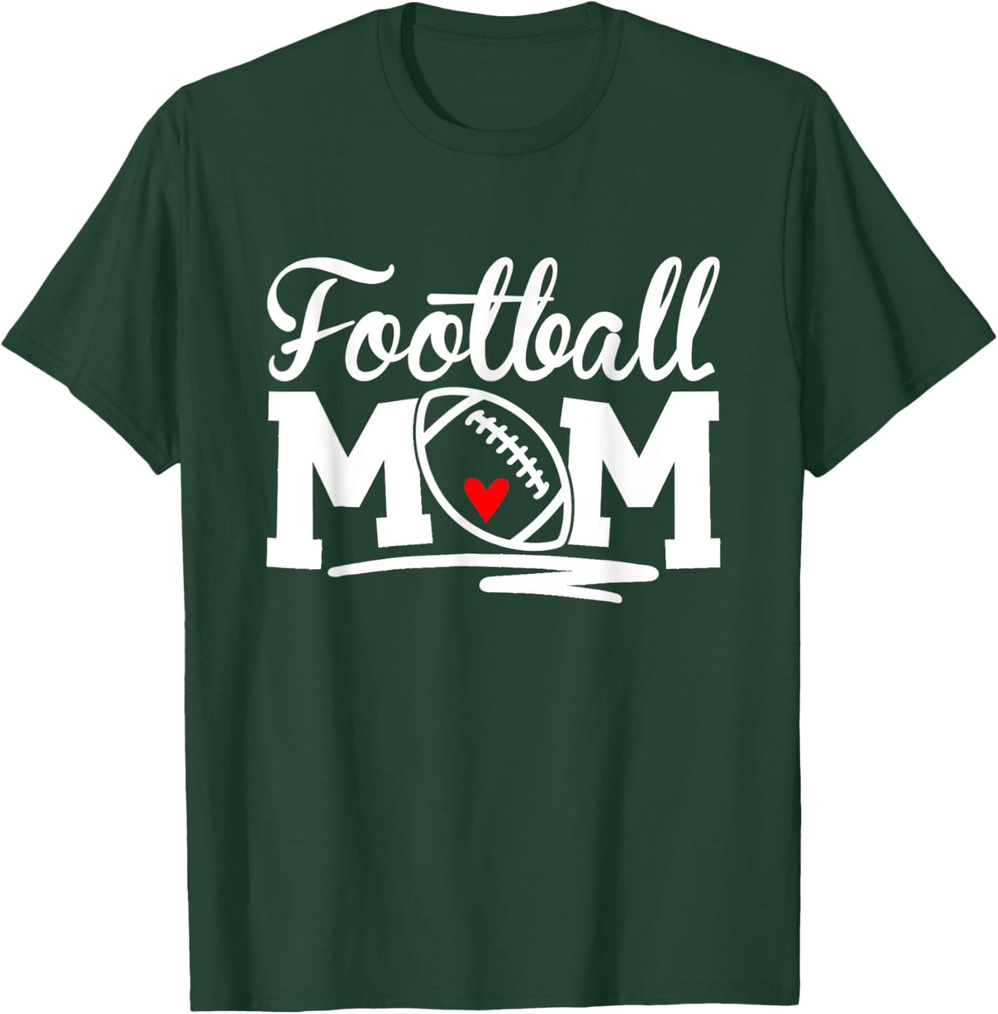 Football Mom Leopard Football Love Football Player T-Shirt - T-Shirt | Forest