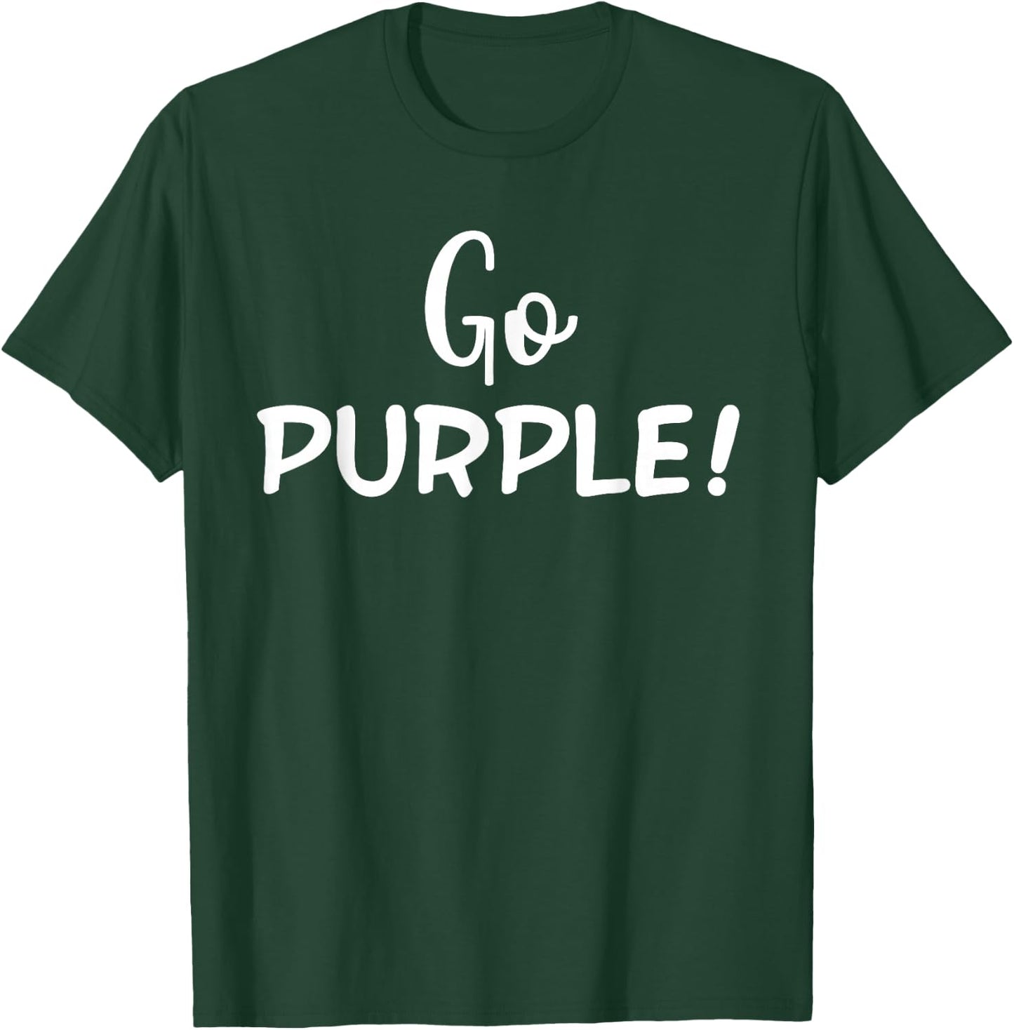 Go Purple! Team Spirit Game School Competition Color Sports T-Shirt - T-Shirt | Forest