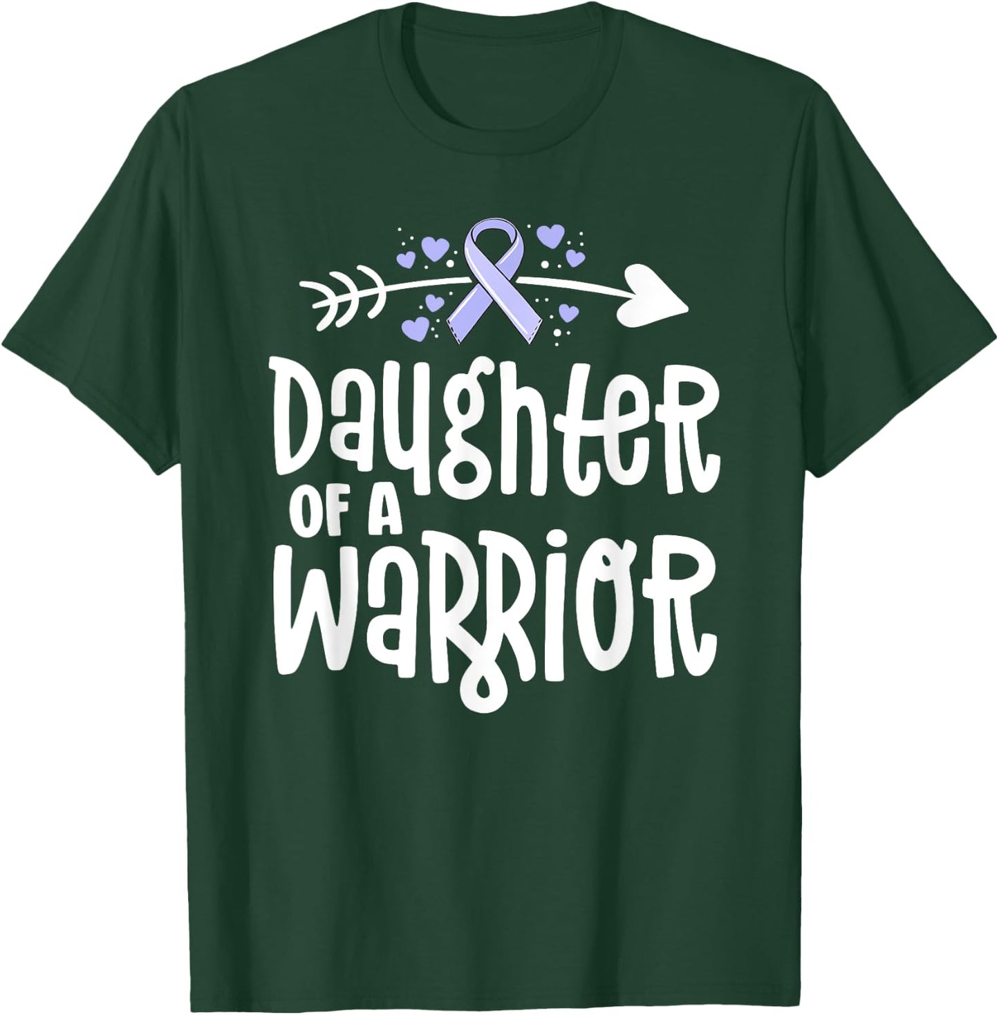 Daughter Of A Warrior Periwinkle Stomach Cancer Awareness T-Shirt - T-Shirt | Forest