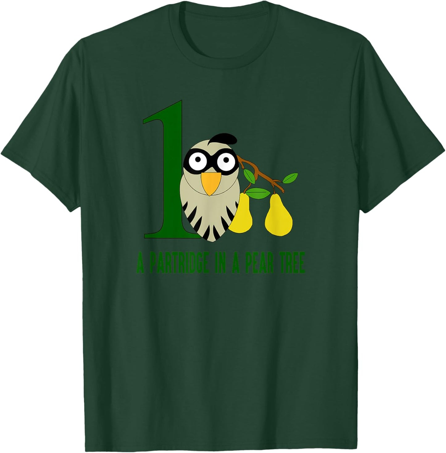 A Partridge in Pear Tree Song 12 Days Christmas T-Shirt - T-Shirt | Forest