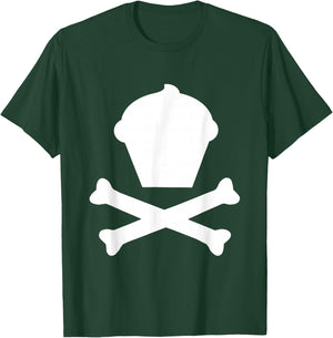 Cupcake & Crossbones Cute No Skull Not Scary Fun Gag T-Shirt - T-Shirt | Forest