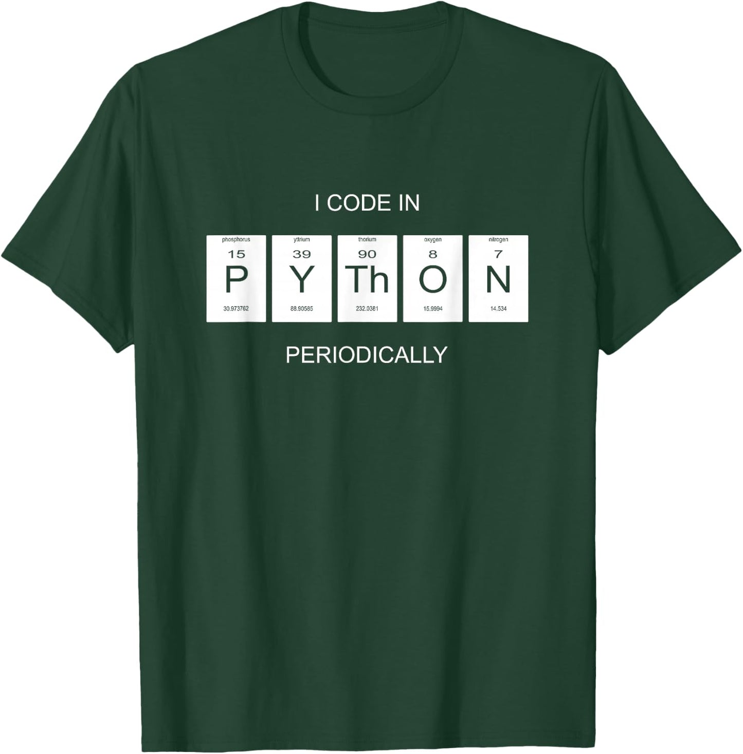 Python Developer Periodic Table Gift I Web Design T-Shirt - T-Shirt | Forest