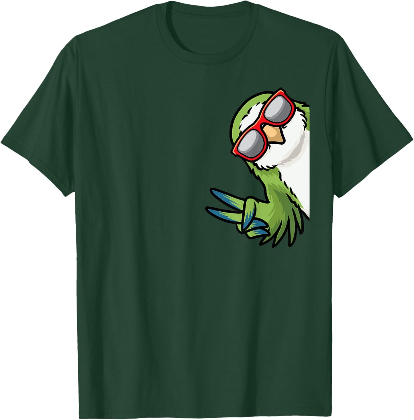 Monk Parakeet Quaker Parrot Bird From Side Sunglasses T-Shirt - T-Shirt | Forest