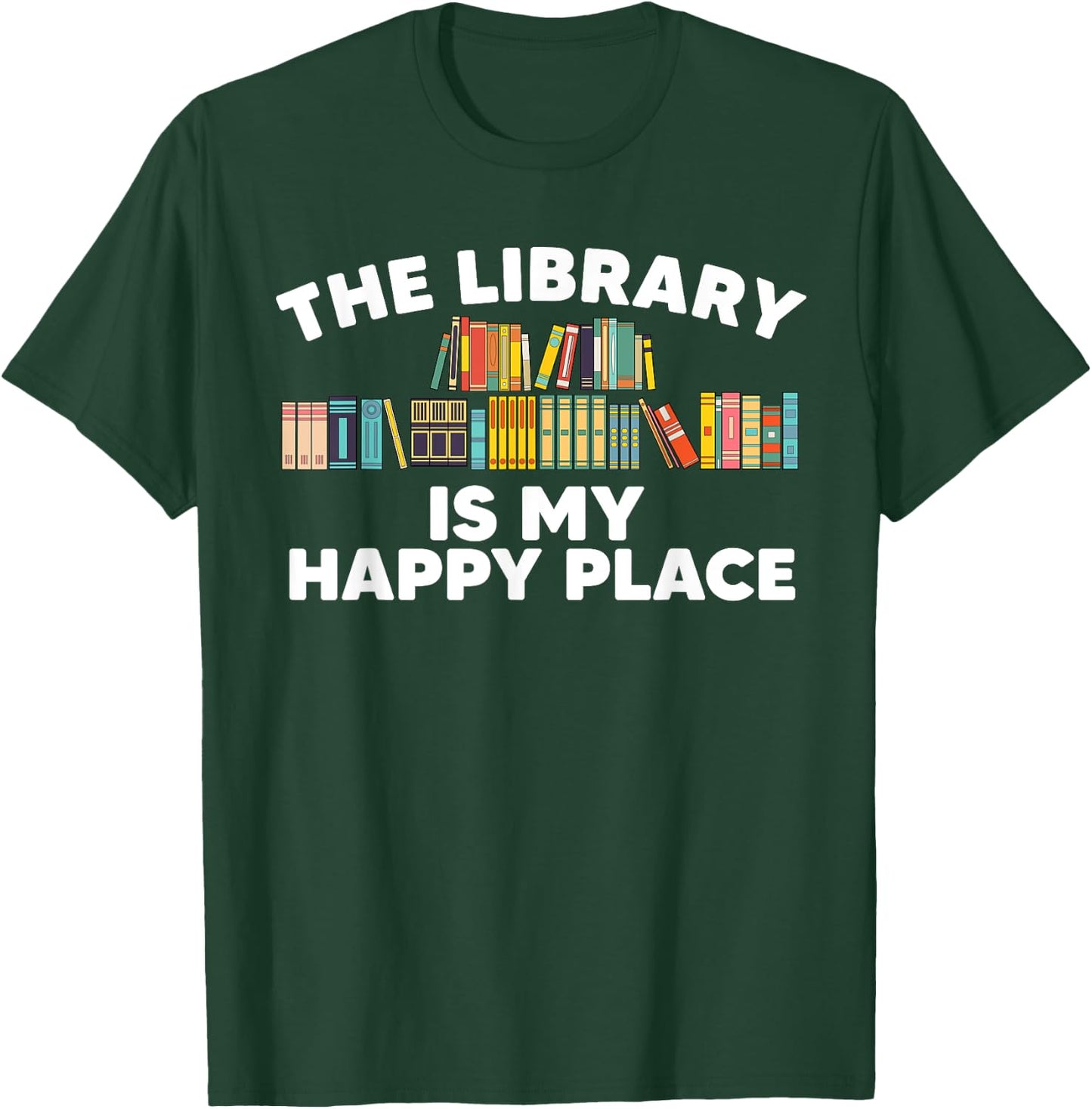 Cool Library Art Women Bookworm Librarian Book Lover T-Shirt - T-Shirt | Forest