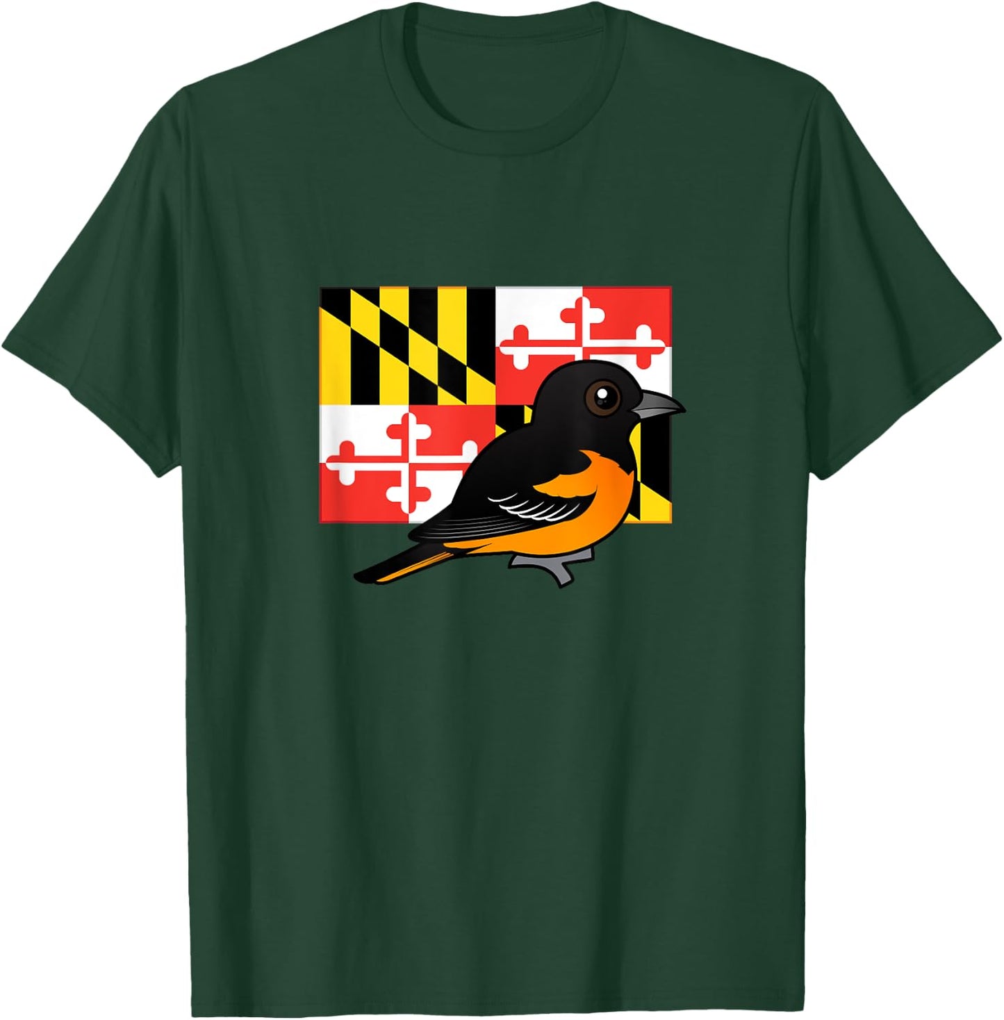 State Birdorable of Maryland: Cute Baltimore Oriole T-Shirt - T-Shirt | Forest
