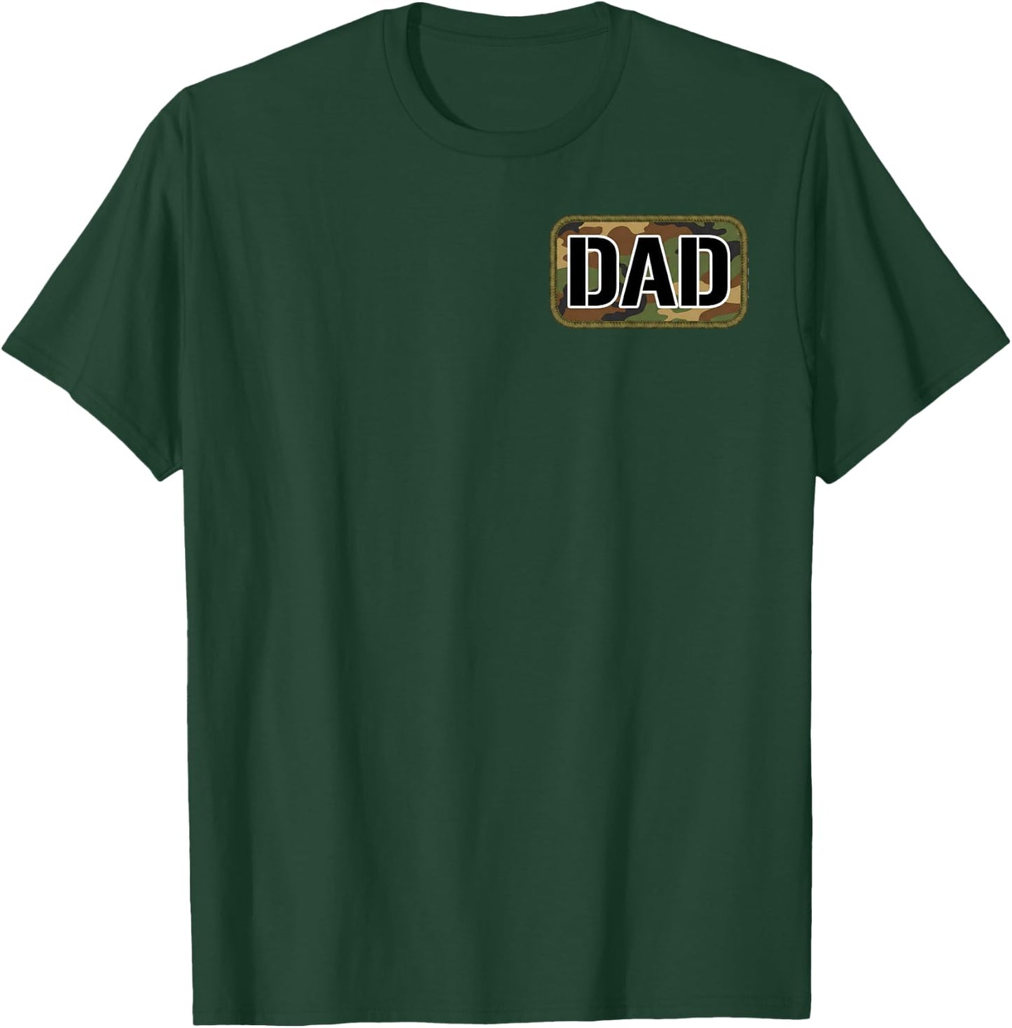 Retro Old School Camo Dad Pocket Camouflage Dad Fathers T-Shirt - T-Shirt | Forest