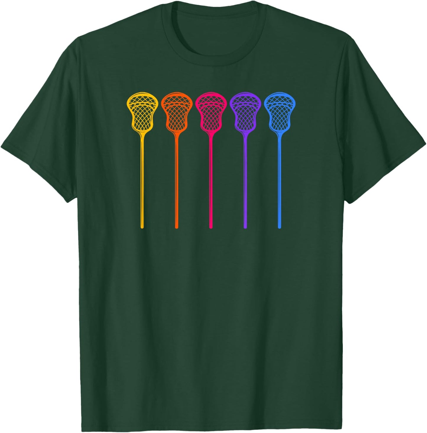 Lacrosse Lacrosse Sticks woman girls retro T-Shirt - T-Shirt | Forest