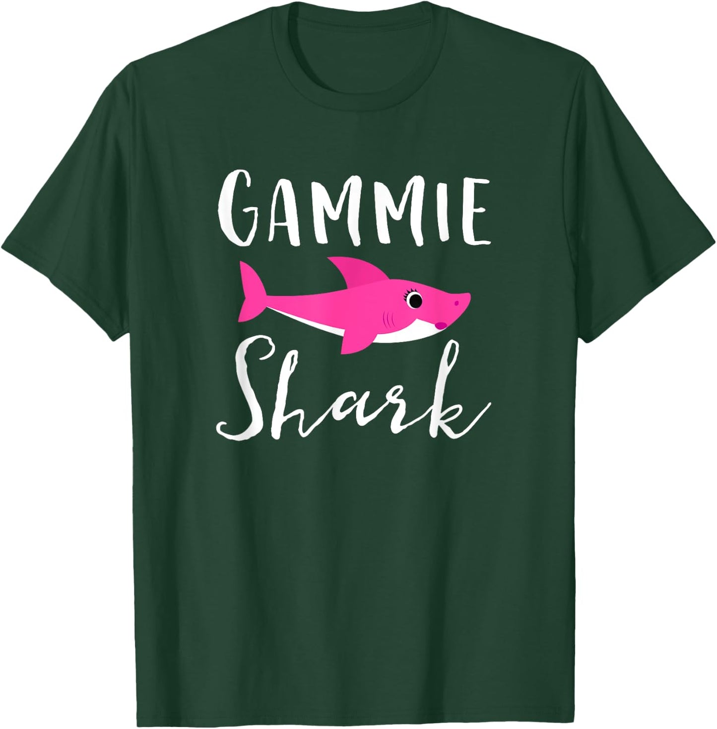 Gammie Shark Grandma Grandmother Pink Shark Graphic T-Shirt - T-Shirt | Forest