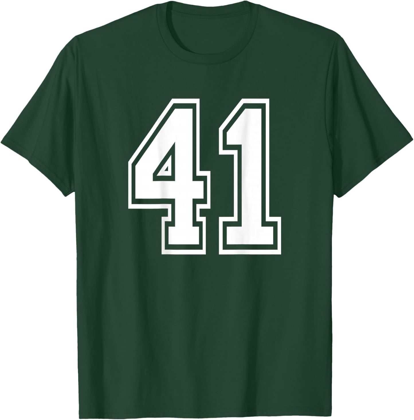 Number 41 Shirt Sports Player Number BACK of Shirt only T-Shirt - T-Shirt | Forest
