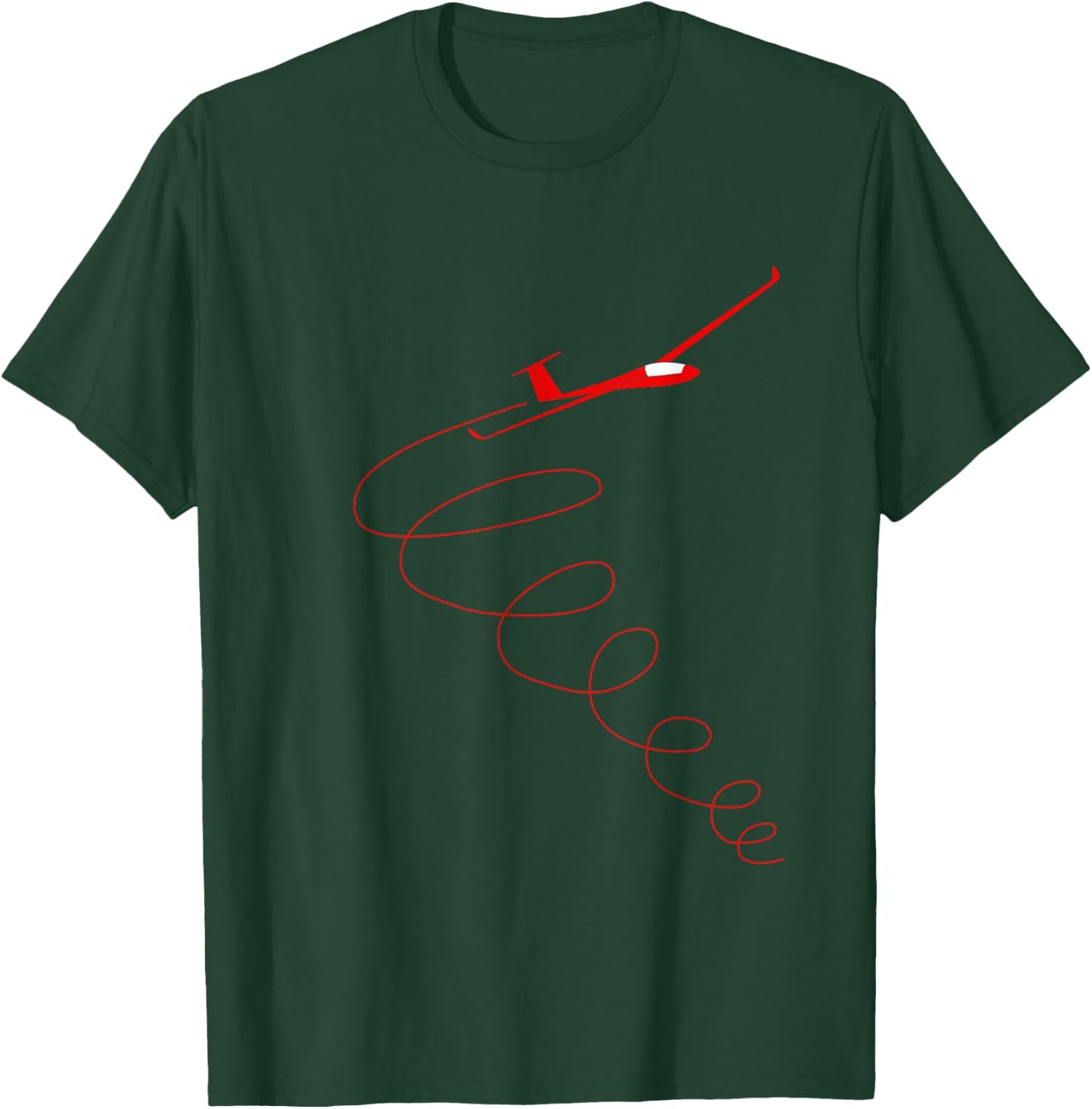 Glider in the Thermal - aviation aviation aviation pilot T-Shirt - T-Shirt | Forest