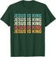 Jesus Is King Vintage Retro Jesus Christ Christian Church T-Shirt - T-Shirt | Forest