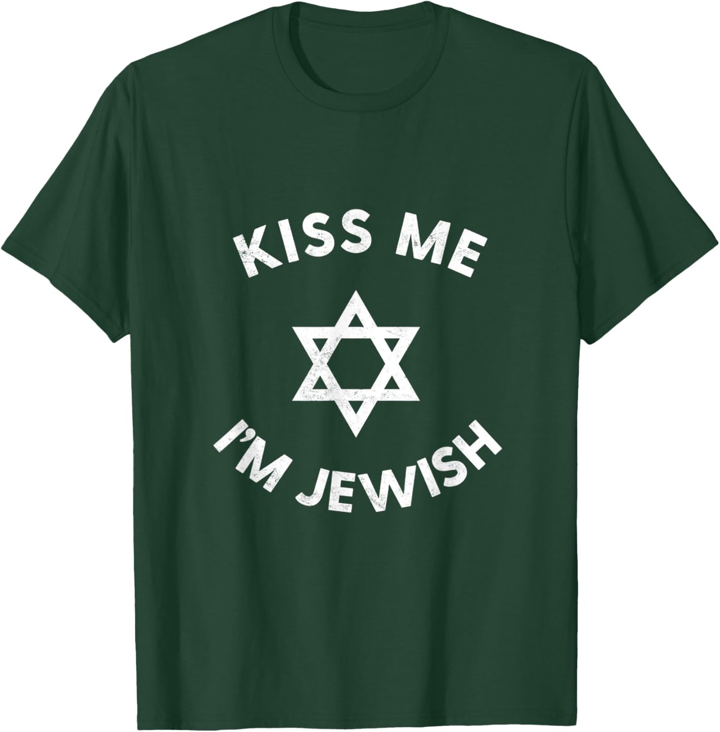 Kiss Me I'm Jewish Mezuzah Hebrew Kosher Humor T-Shirt - T-Shirt | Forest