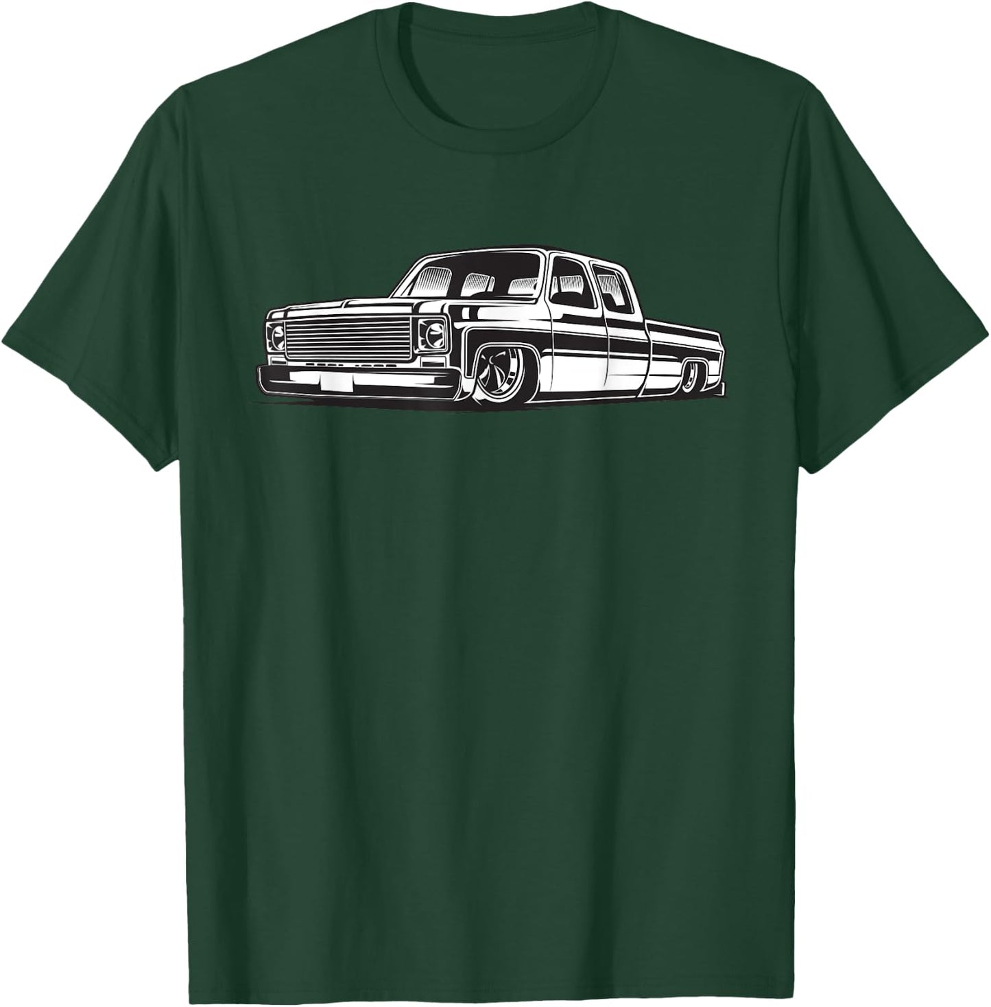 C10 Mini Truck Lowrider Slammed T-Shirt - T-Shirt | Forest