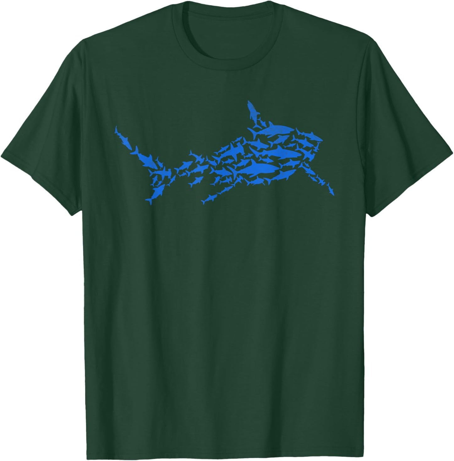 Sharkfish Shark Silhouette Shark Fishing Sharks I Shark Fish T-Shirt - T-Shirt | Forest