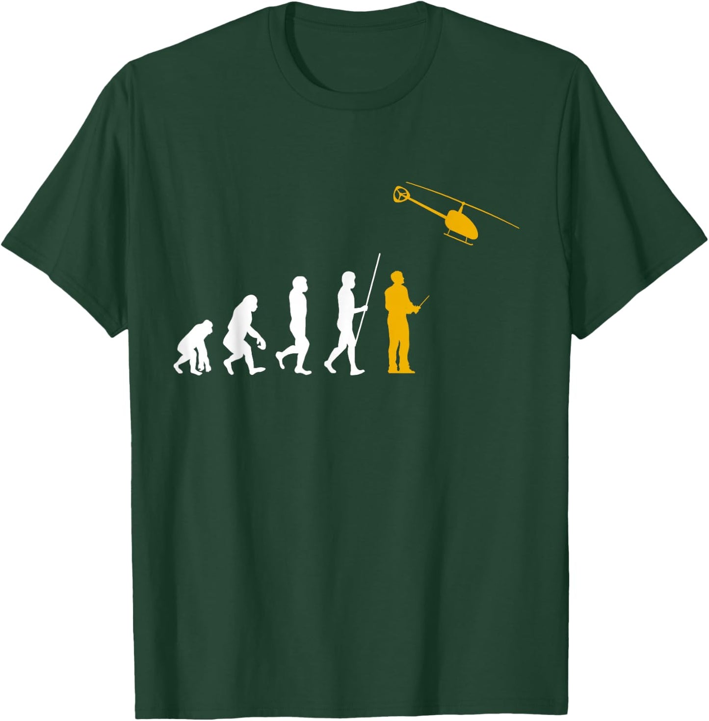 Evolution RC Helicopter Model Making Remote Controlled Pilot T-Shirt - T-Shirt | Forest