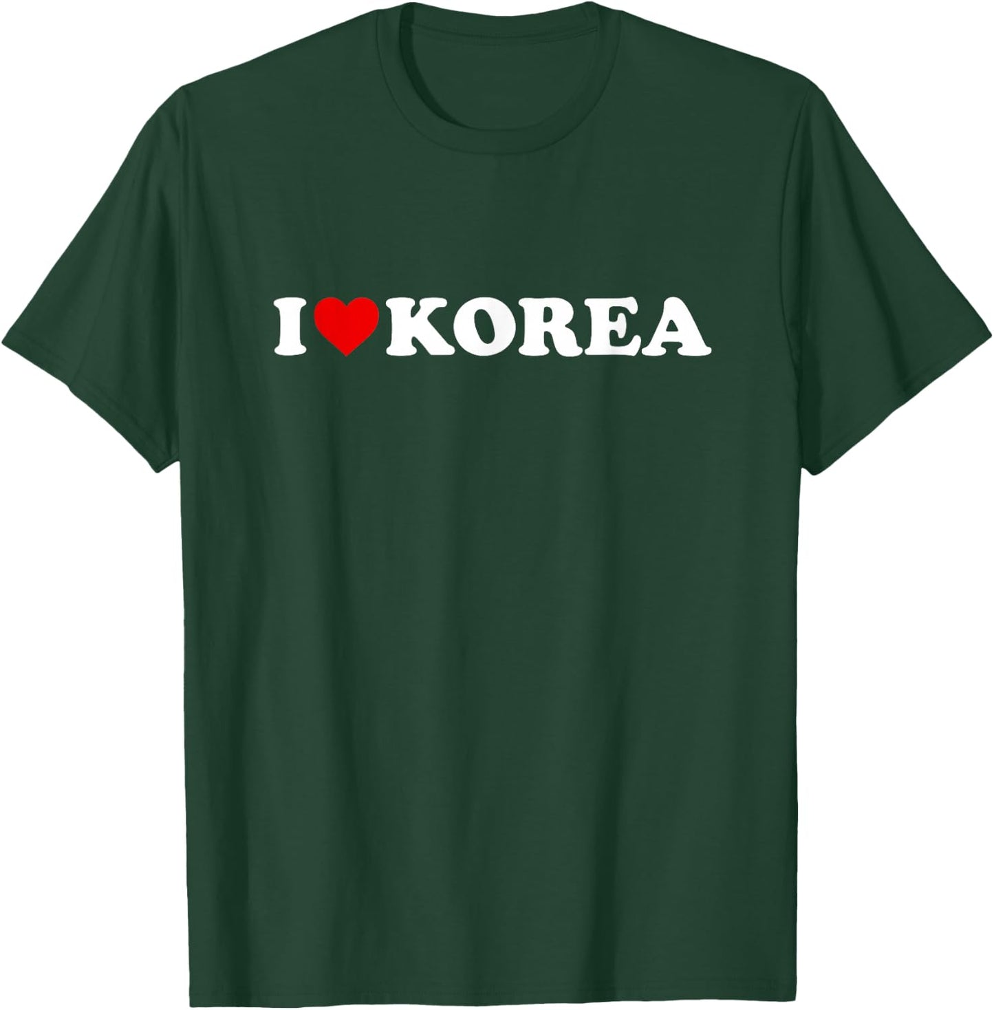 I Love Korea - Heart T-Shirt - T-Shirt | Forest