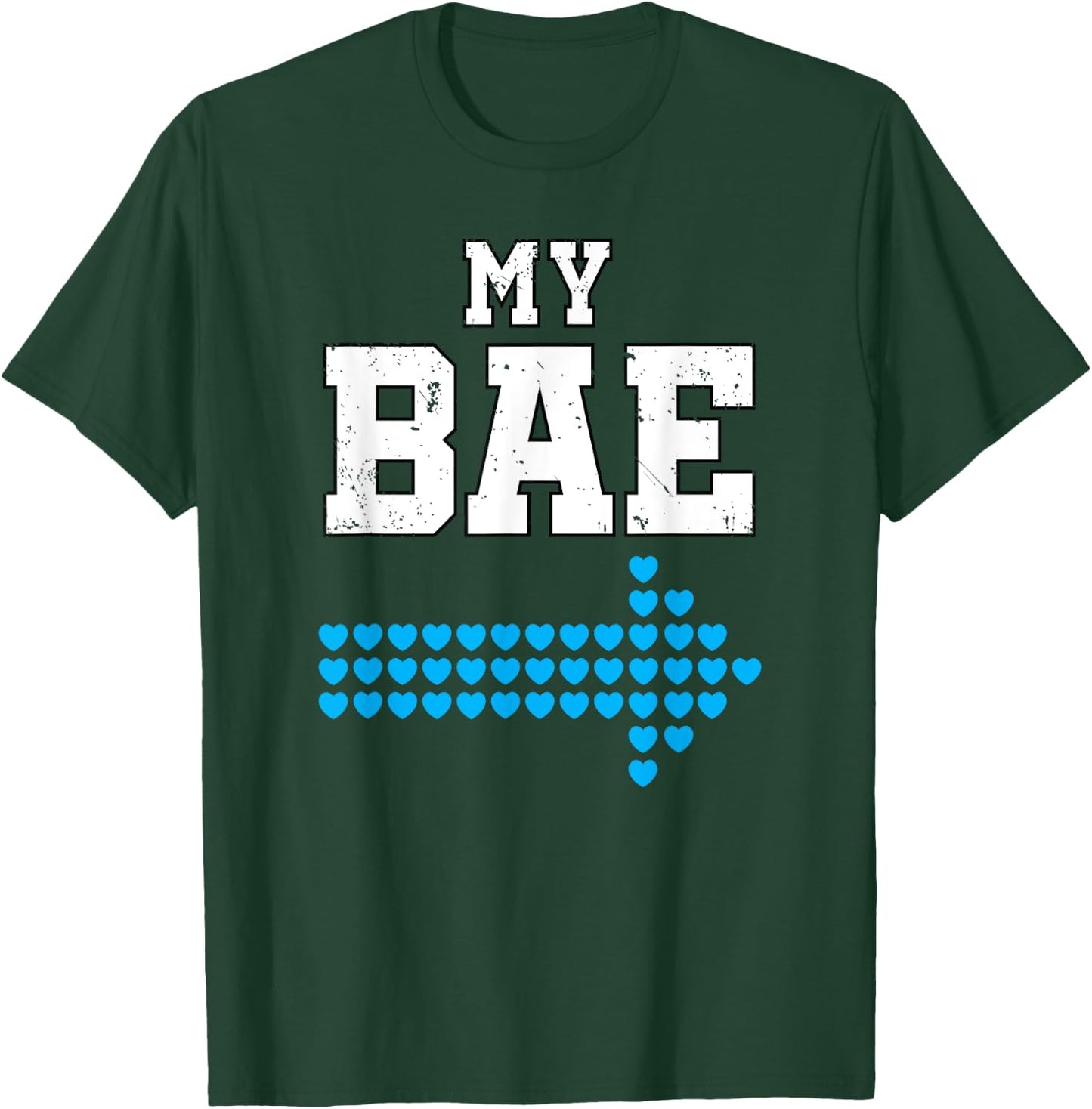 My Bae & My Boo Valentine Shirt Funny Matching Couple T-Shirt - T-Shirt | Forest