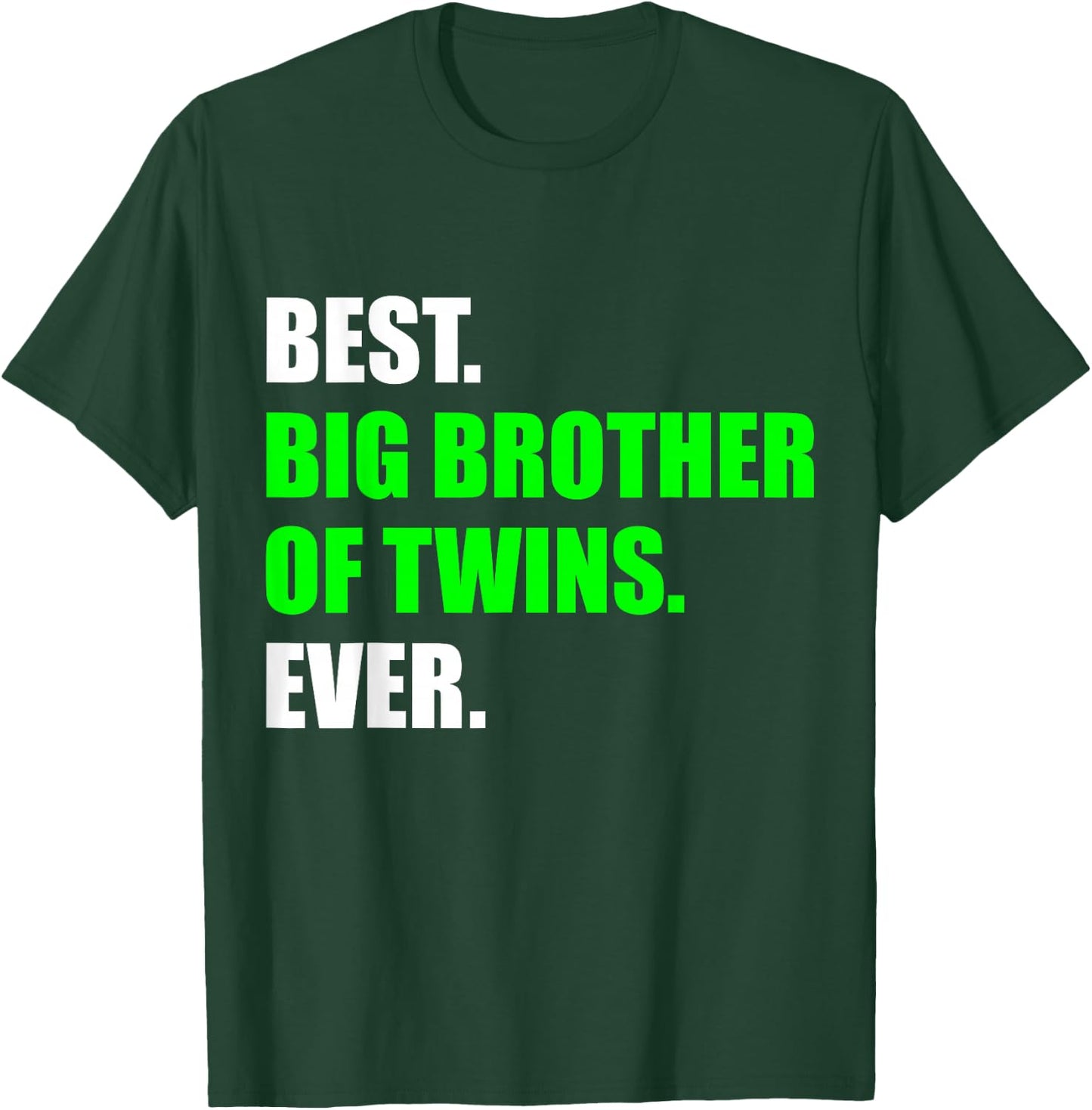 Best Big Brother of Twins Announcement Big Bro of Twins T-Shirt - T-Shirt | Forest