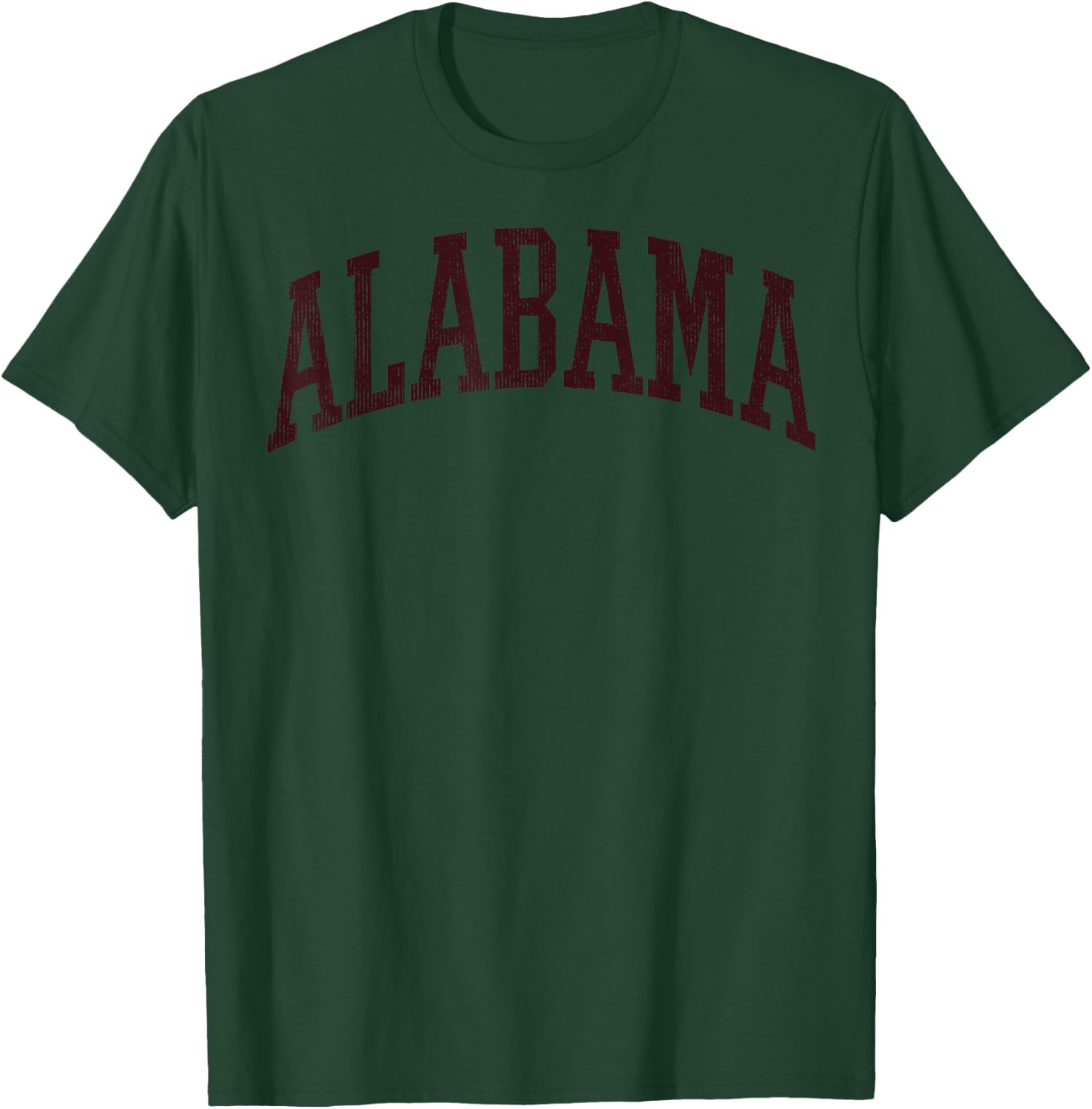 Alabama White AL State Graphic Vintage Sports Lover T-Shirt - T-Shirt | Forest