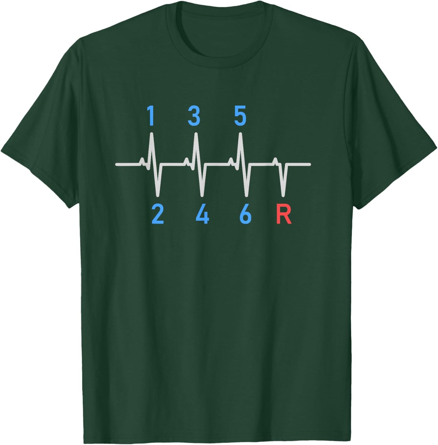 6 Speeds Gear Shift Manual Transmission Funny Car Race Gift T-Shirt - T-Shirt | Forest
