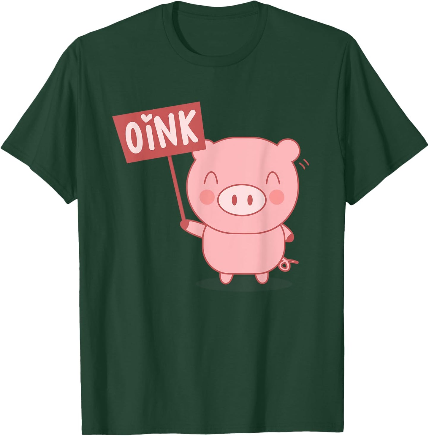 Oink Cute Pig Lover Pig Farming Farmer Piglet Farm Animal T-Shirt - T-Shirt | Forest