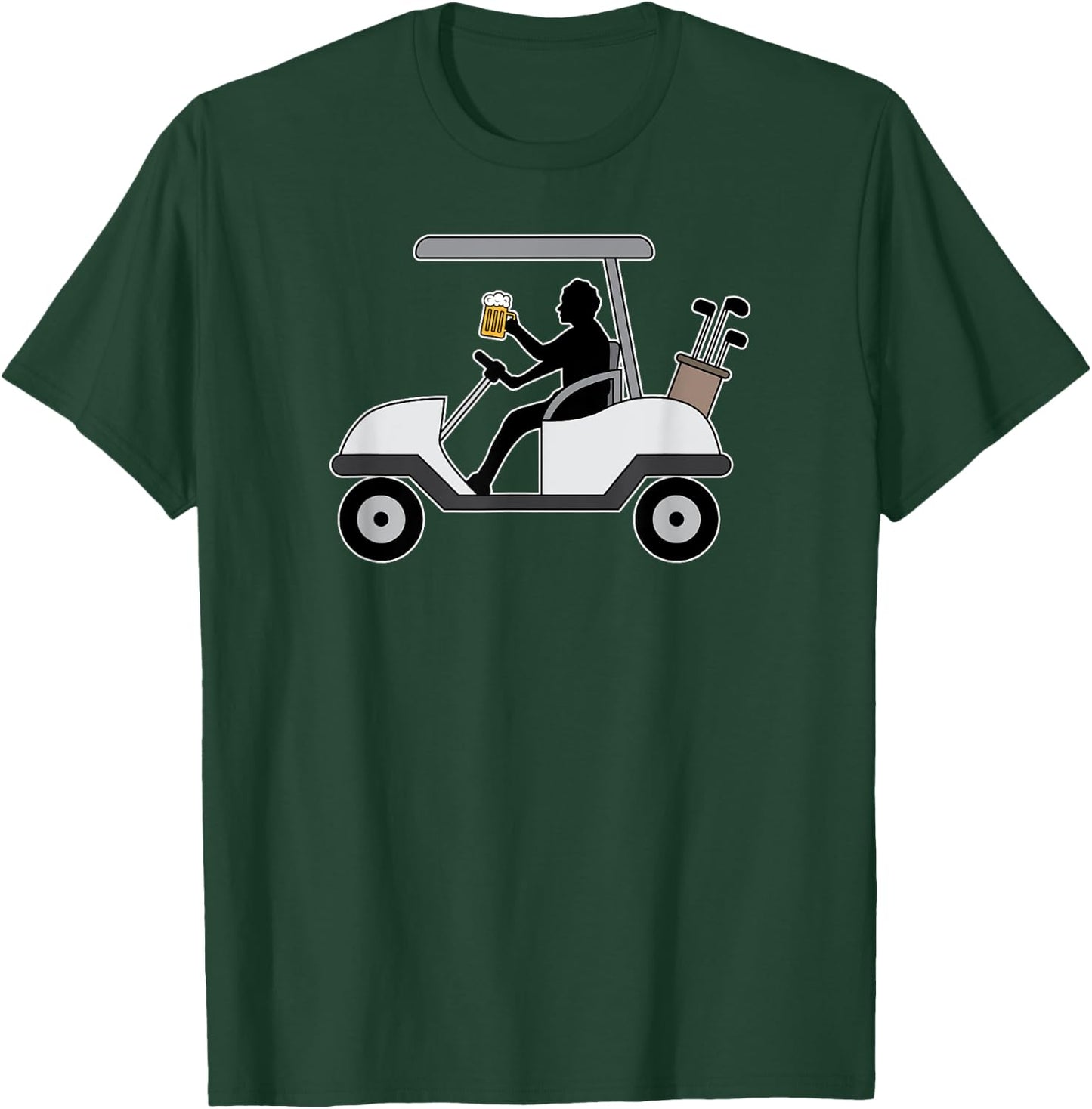 Golf Buggy Ale Mug Hilarious Player Fun Drinkers Club Design T-Shirt - T-Shirt | Forest