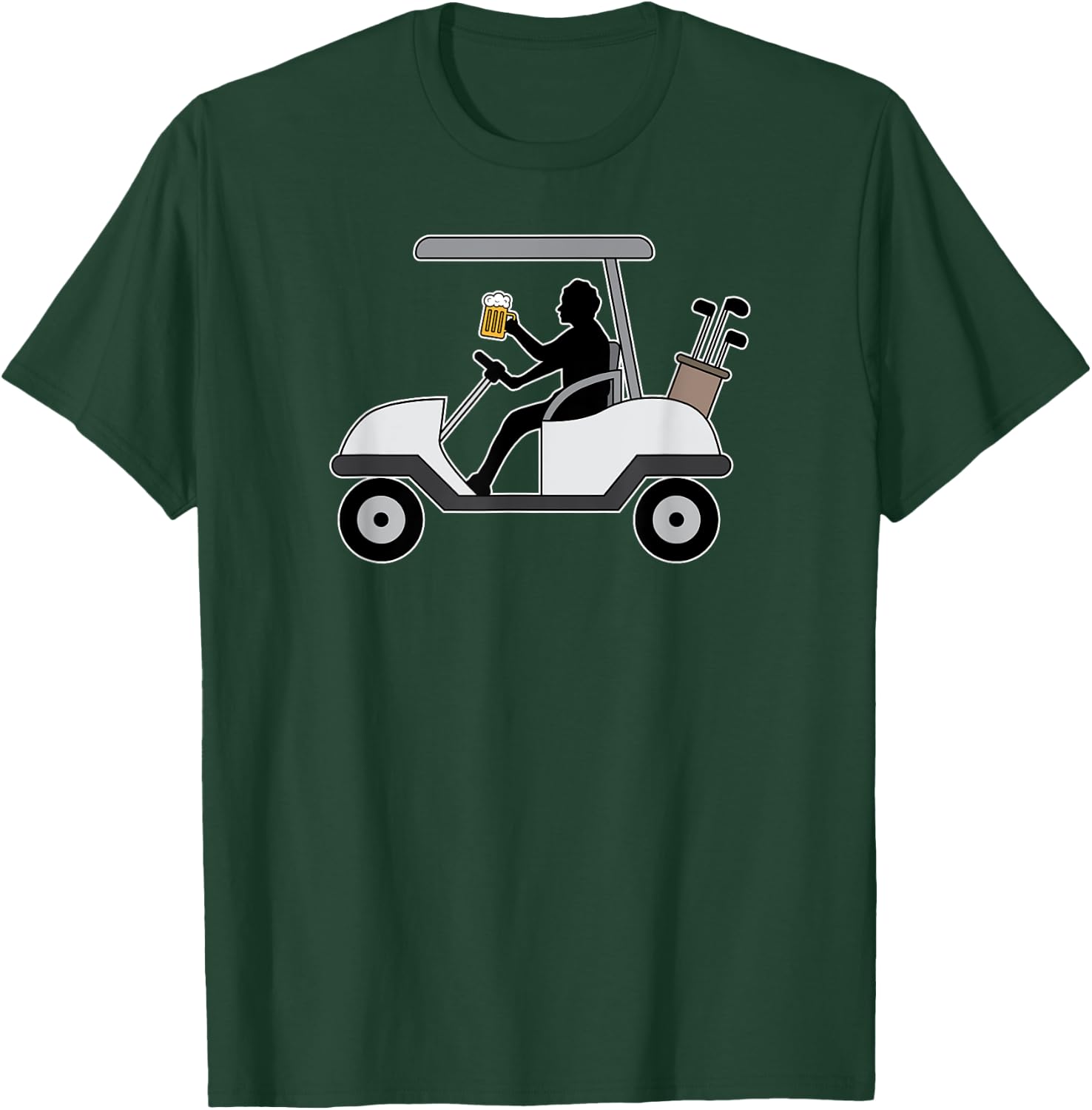 Golf Buggy Ale Mug Hilarious Player Fun Drinkers Club Design T-Shirt - T-Shirt | Forest