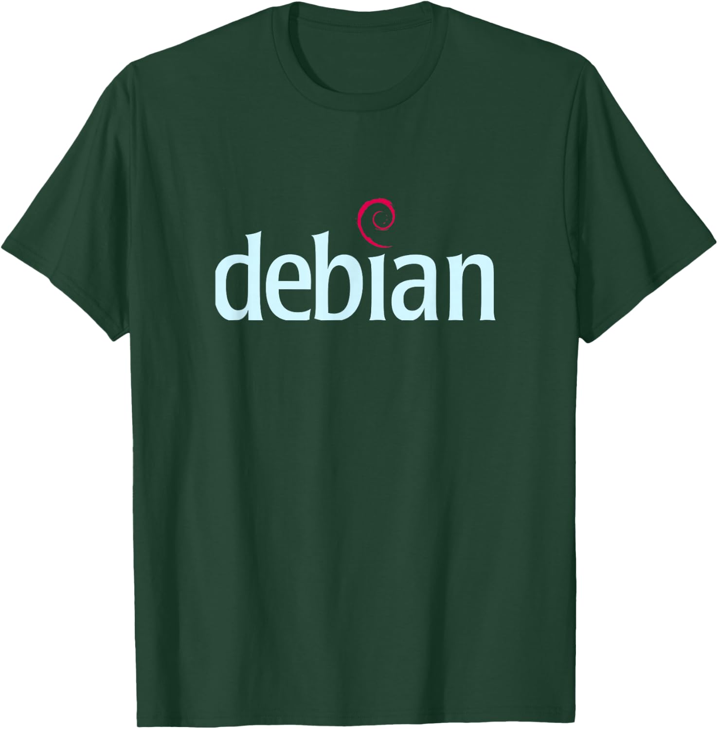 Linux Debian lovers Spiral Logo Open Source Os T-Shirt - T-Shirt | Forest