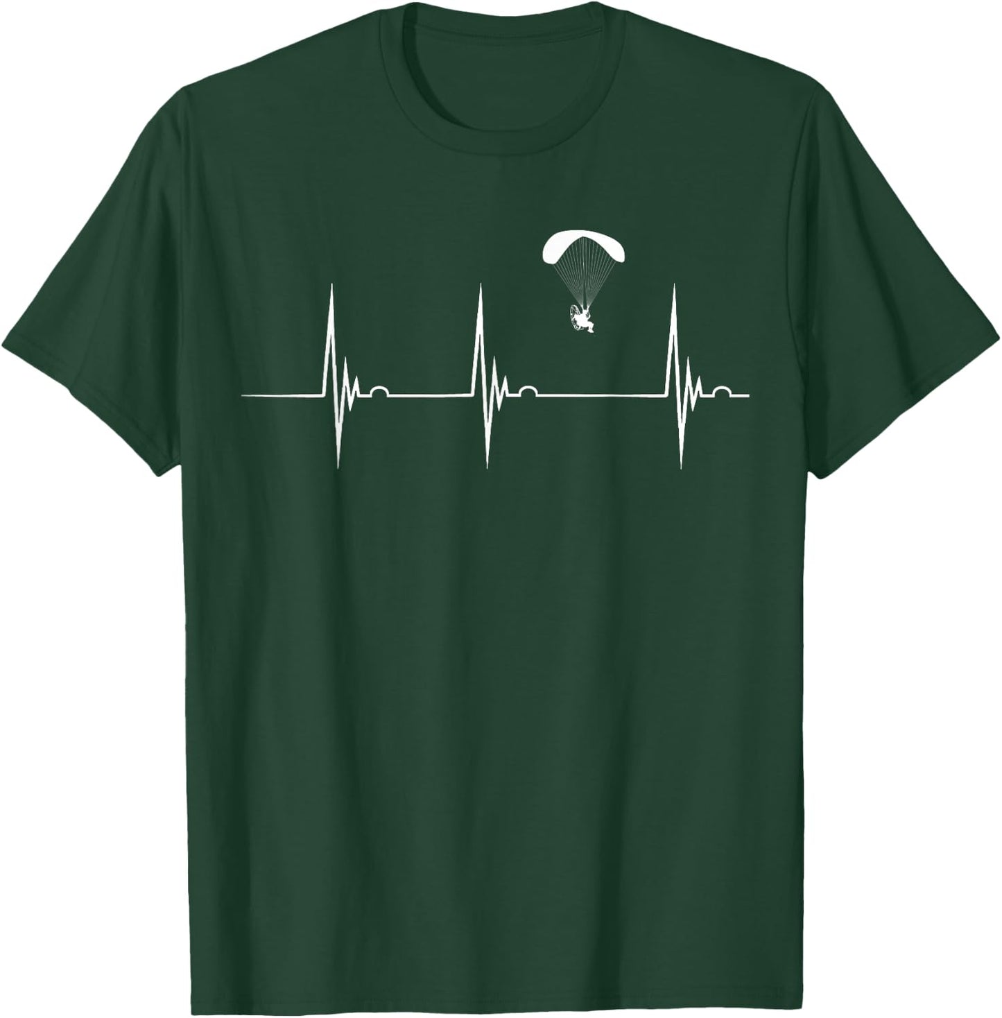 Paramotoring Heartbeat Paraglider Paramotor Paramotoring T-Shirt - T-Shirt | Forest