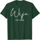 Wife Est 2026 Just Married Honeymoon Wedding Couples T-Shirt - T-Shirt | Forest