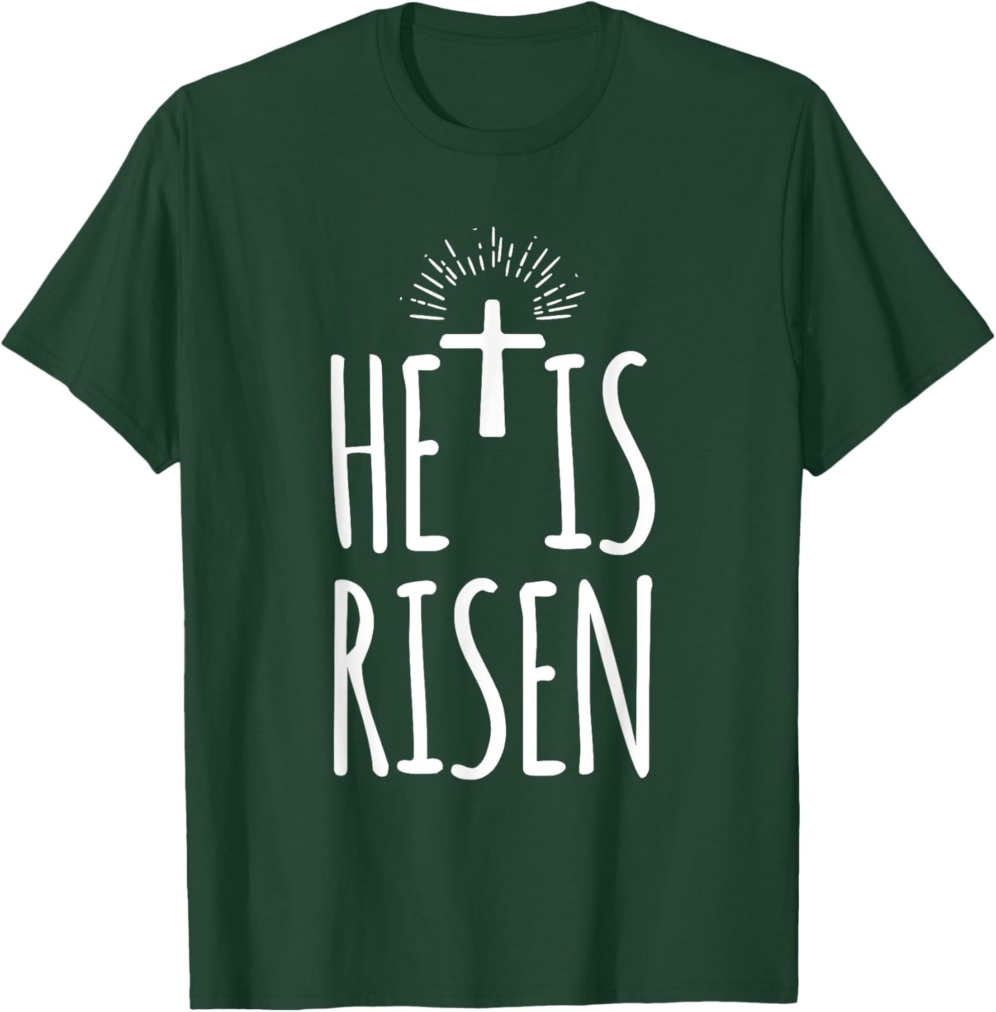 He Is Risen Shirt Women Christian Happy Easter T-Shirt - T-Shirt | Forest