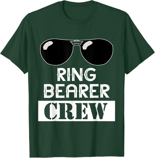Ring Wedding Party Security Sunglass Ring Bearer Crew T-Shirt - T-Shirt | Forest
