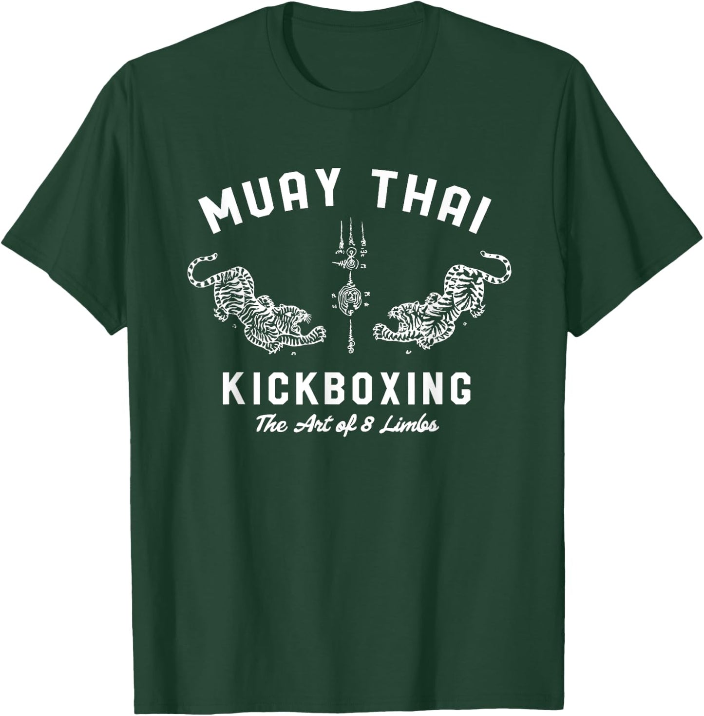 Muay Thai Twin Tigers MMA Warrior Fight Gift Shirt T-Shirt - T-Shirt | Forest