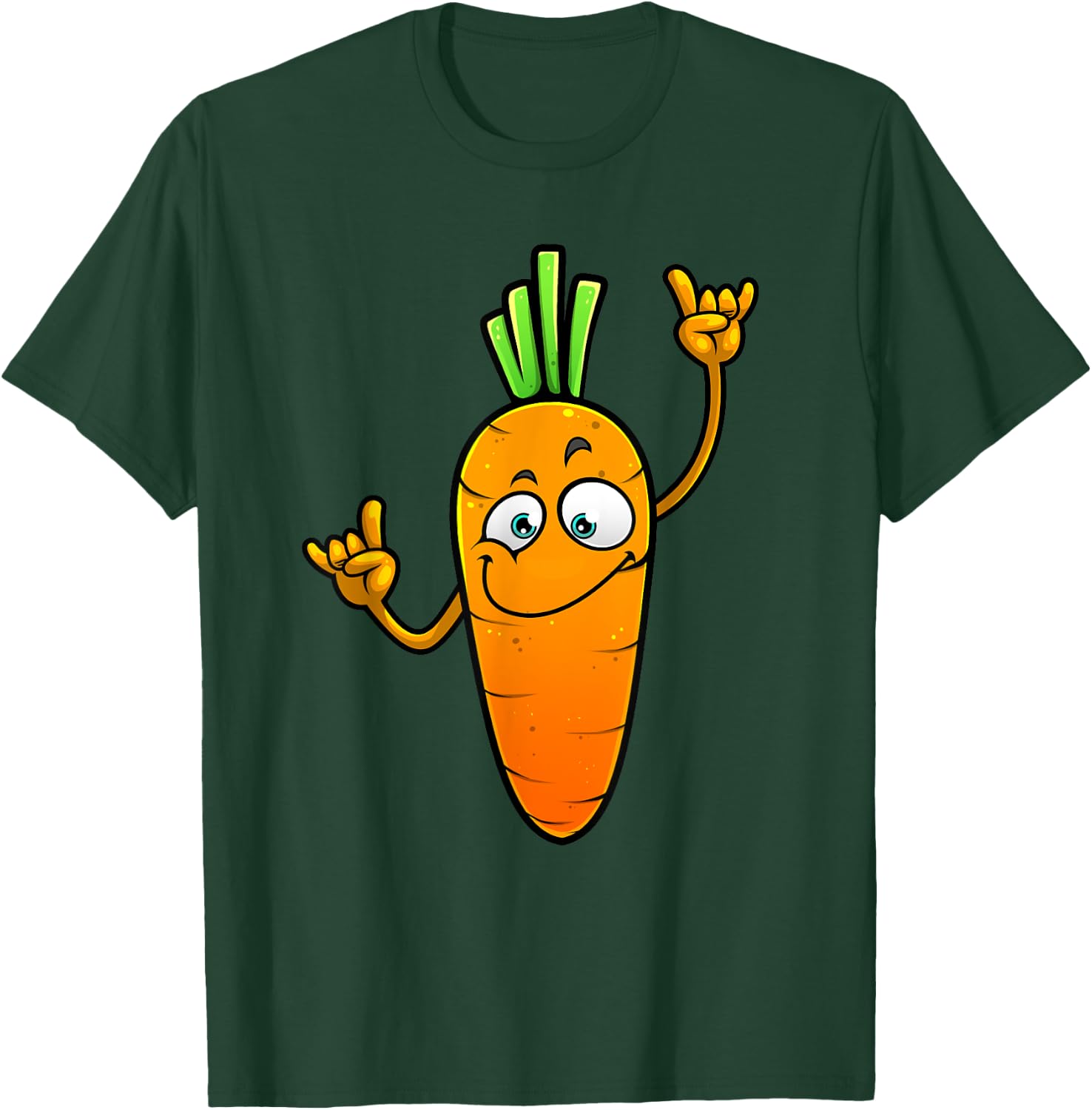 Funny Carrot Designs For Kids Adults Root Vegetable Lovers T-Shirt - T-Shirt | Forest