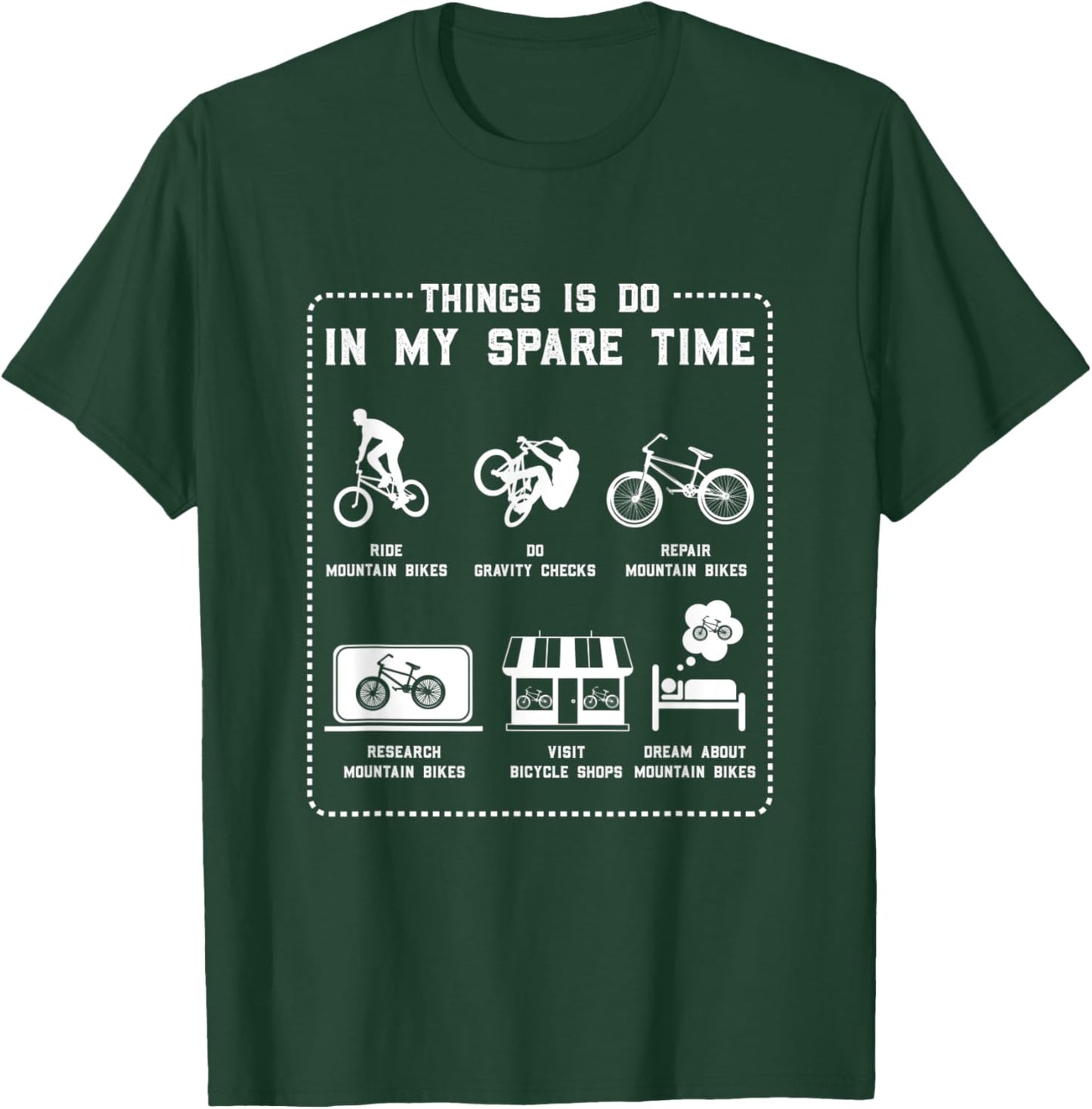 Lover Biking MTB Shorts, MTB Gloves Downhill | Mountain Bike T-Shirt - T-Shirt | Forest