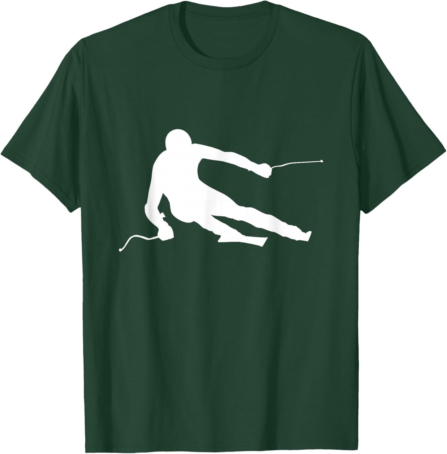 Downhill Ski Racing Skiing Fan T-Shirt - T-Shirt | Forest