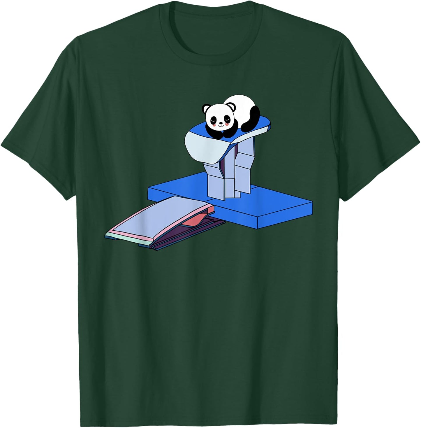 Cute Panda Gymnastics Vault Table T-Shirt - T-Shirt | Forest