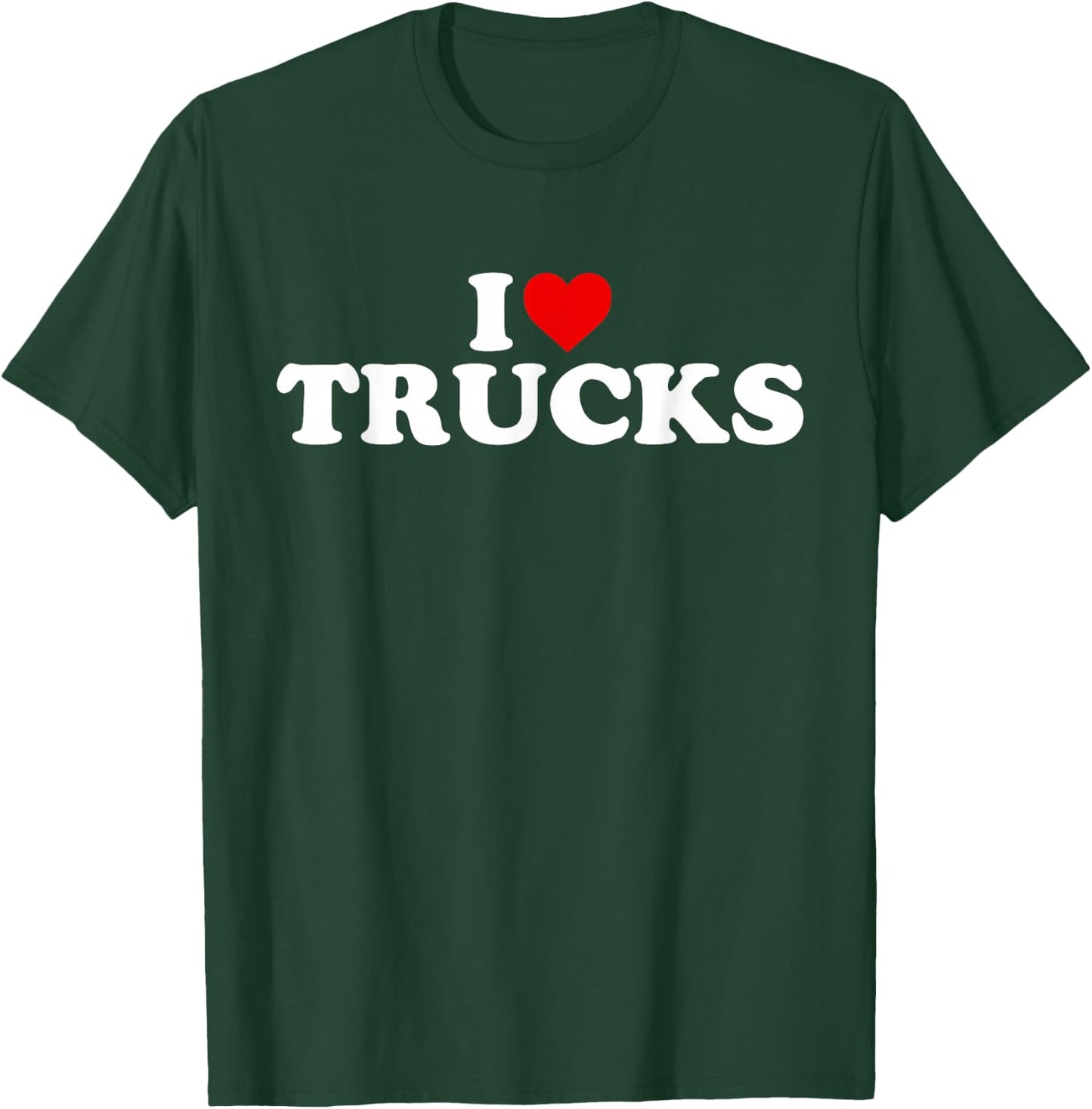 I Love Trucks - Heart T-Shirt - T-Shirt | Forest
