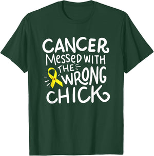 Sarcoma Bone Cancer Survivor Fighter Chemo Yellow Ribbon T-Shirt - T-Shirt | Forest