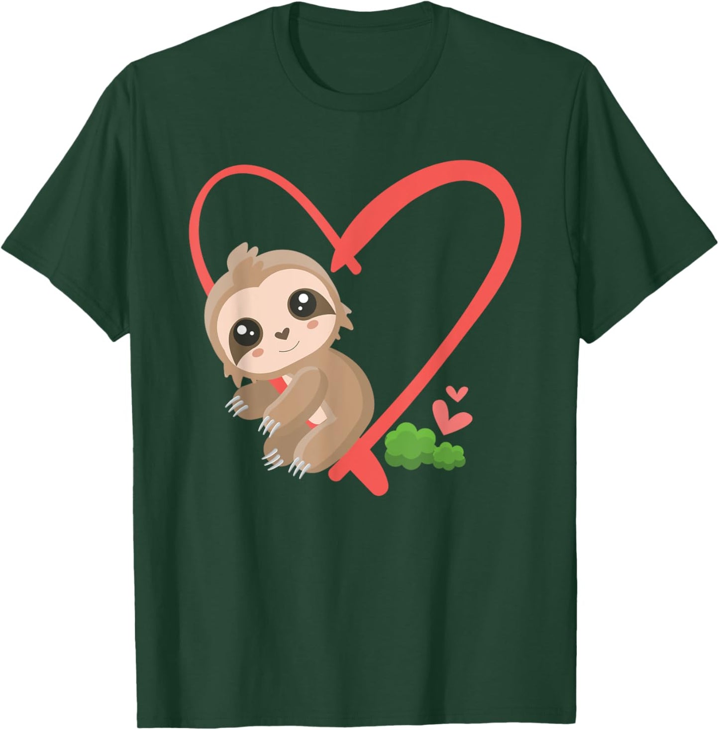Cute Baby Sloth Valentines Day Gift Sloth T-Shirt - T-Shirt | Forest