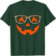 Jack O Lantern With Glasses Shirt Women Halloween Leopard T-Shirt - T-Shirt | Forest